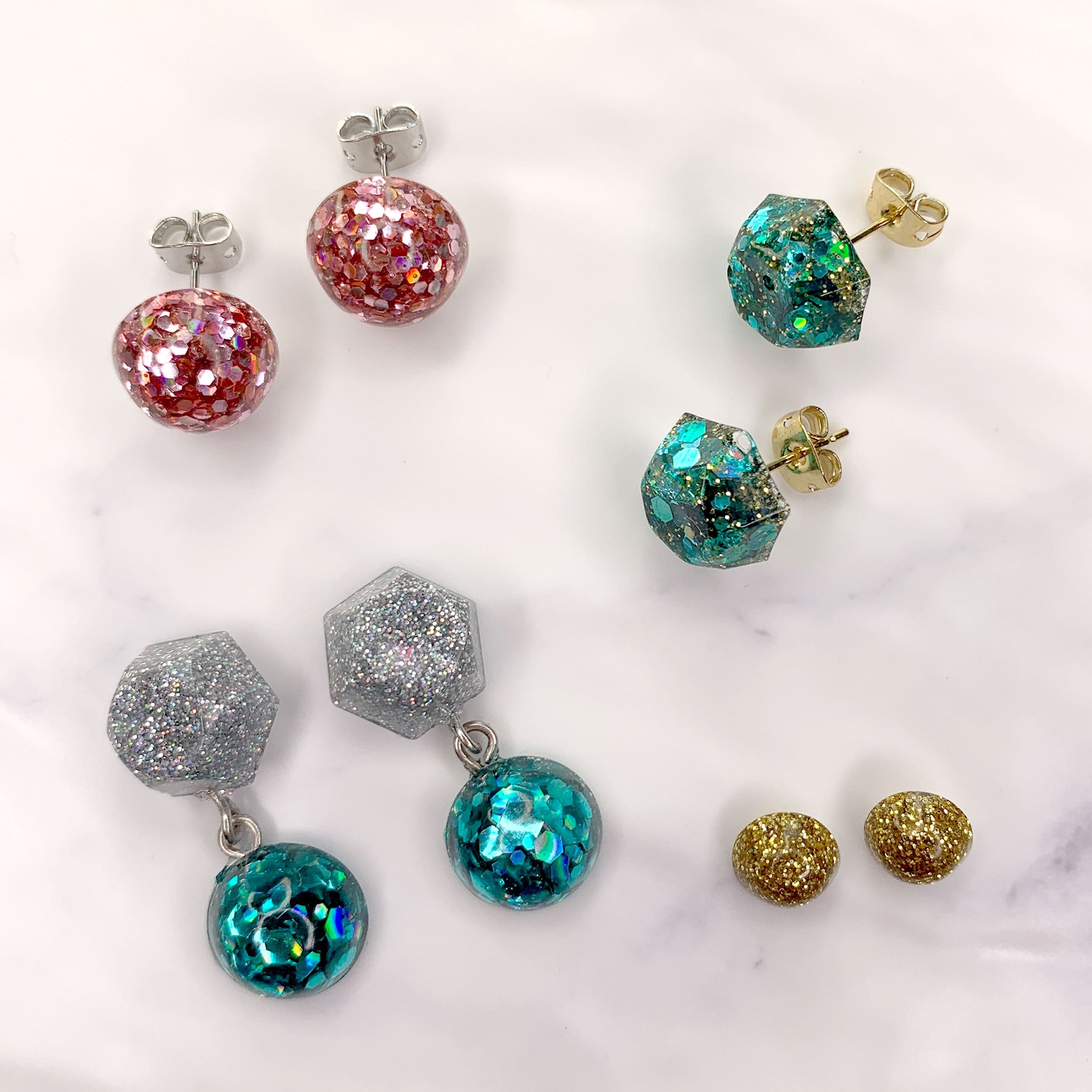 Post Earrings Uv Resin Diy Kit