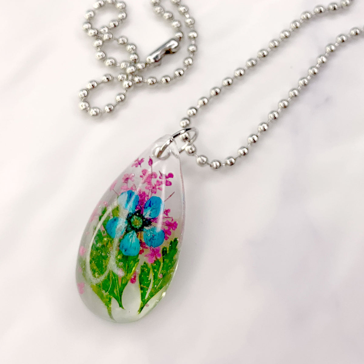 Flower Drop Pendant Uv Resin Diy Kit