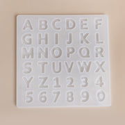 Modern Sans Serif Alphabet Silicone Mold Small Initials And Numbers