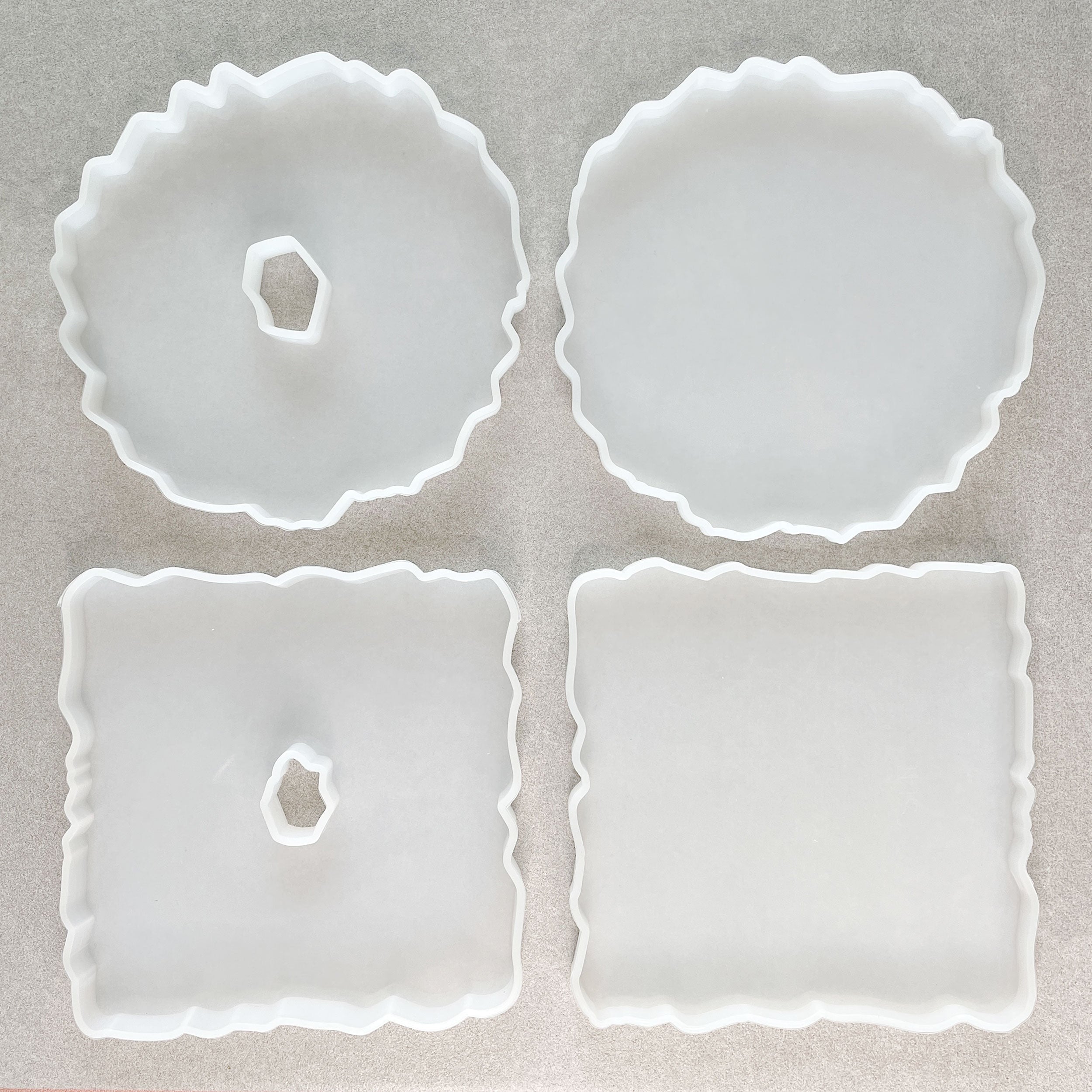 Geode Coasters Silicone Molds 4pc