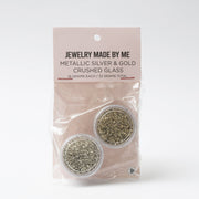 Silver & Gold Toned Crushed Glass Inclusions