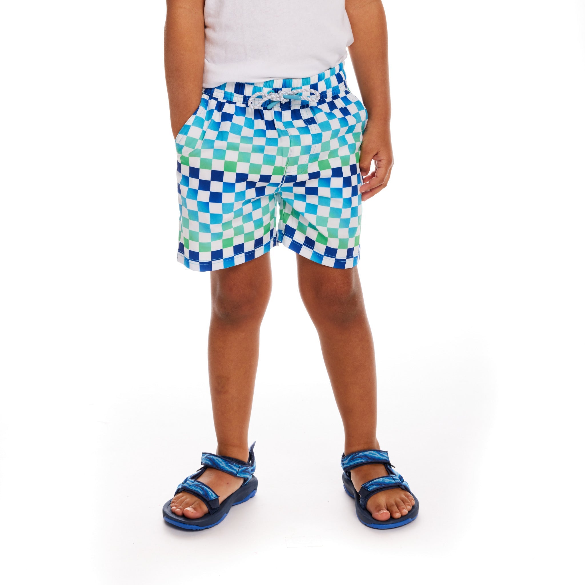 Comfort Stretch Lined Boardshort | Ombre Checker (4- 7 Years)