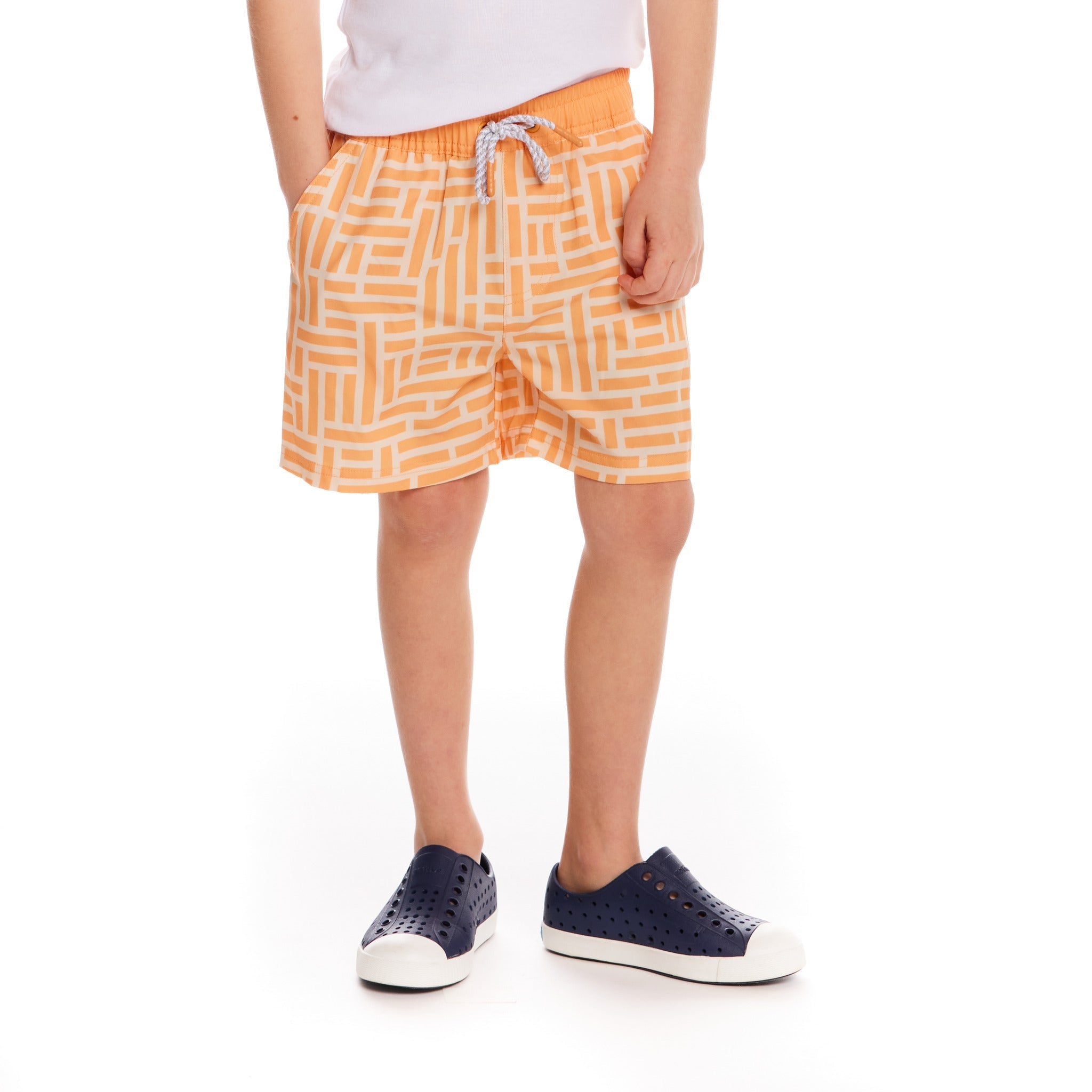 Comfort Stretch Lined Boardshort | Geometric Print (4-12 Years)