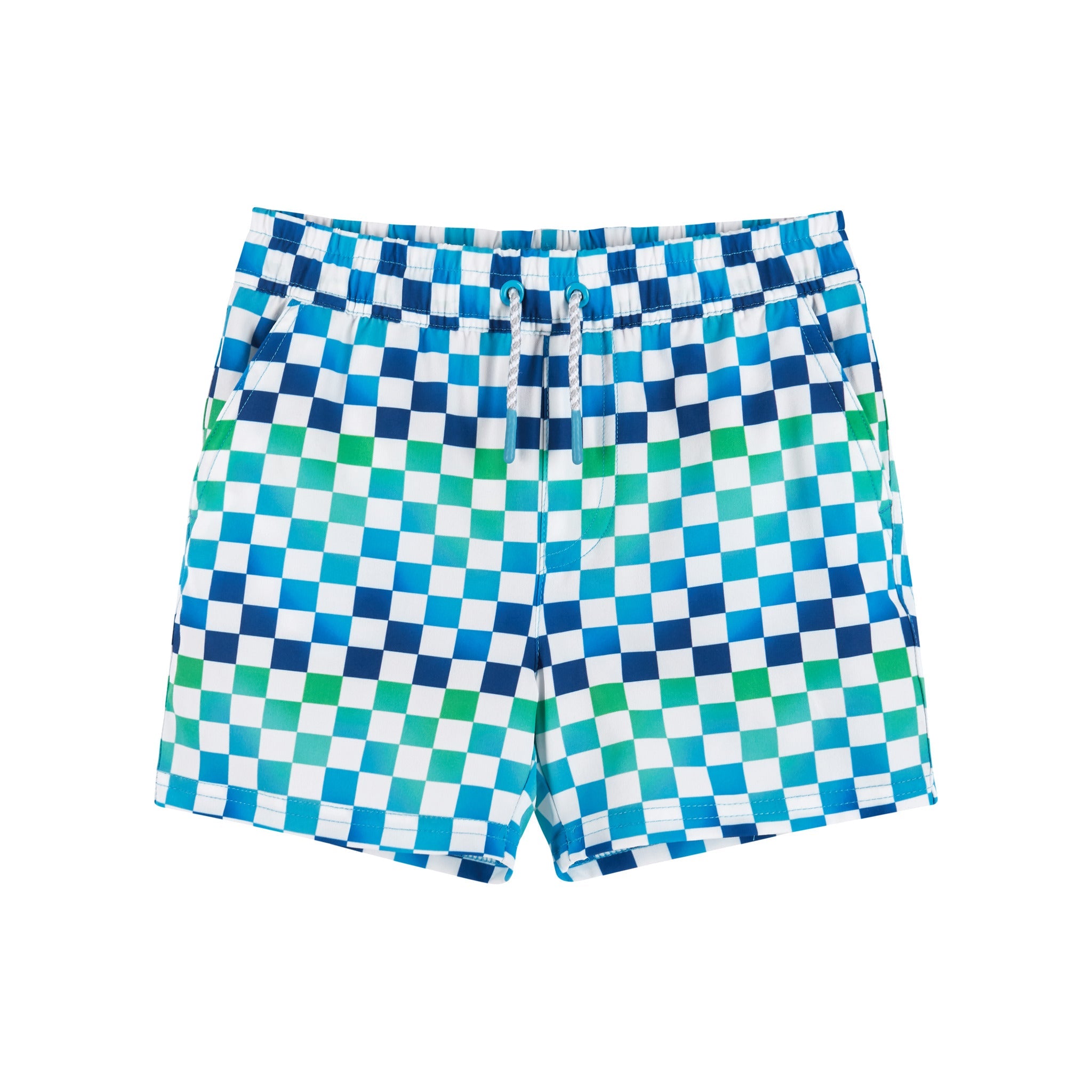 Comfort Stretch Lined Boardshort | Ombre Checker (4- 7 Years)