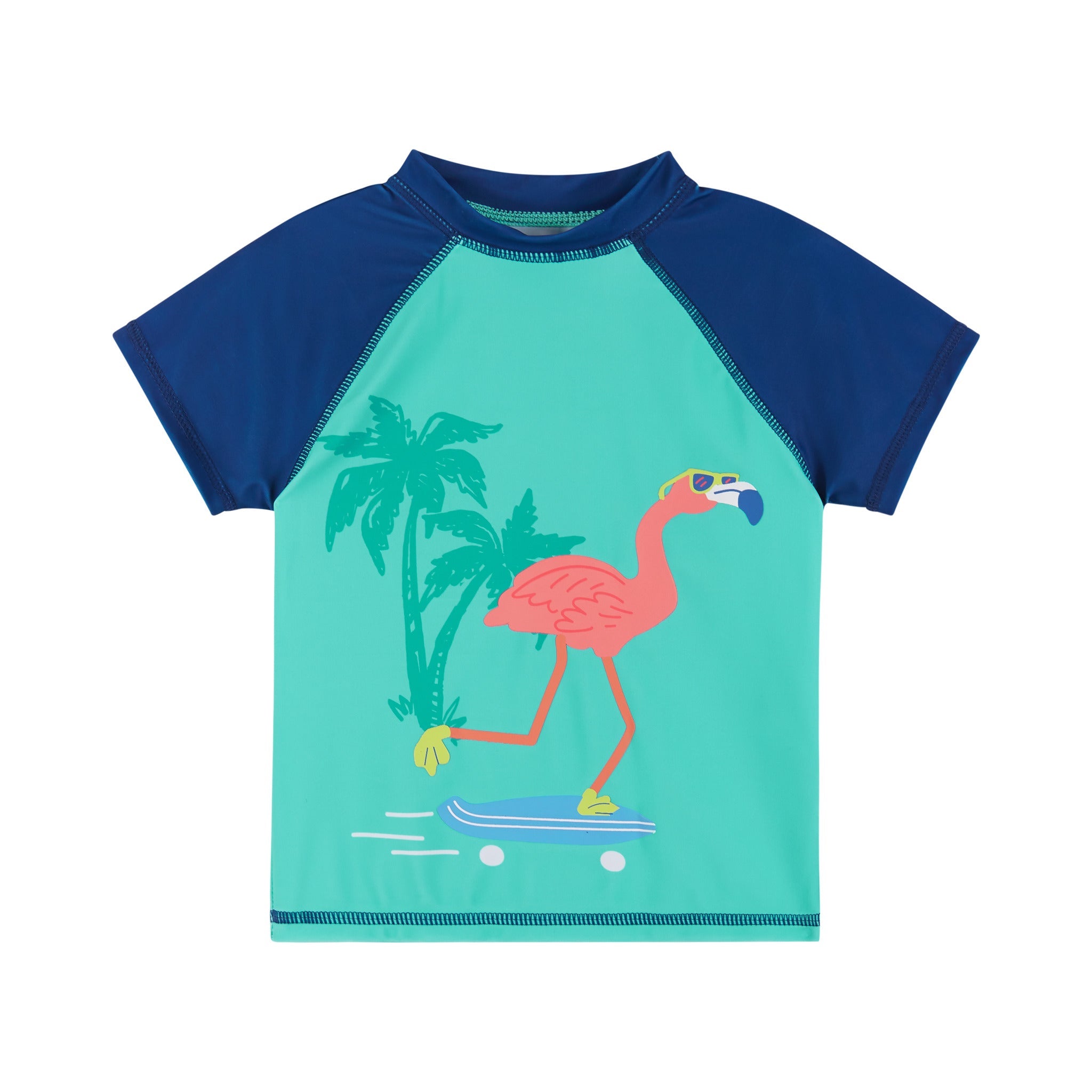 Infant Rashguard And Boardshort Set | Skate & Surf Flamingo Graphic