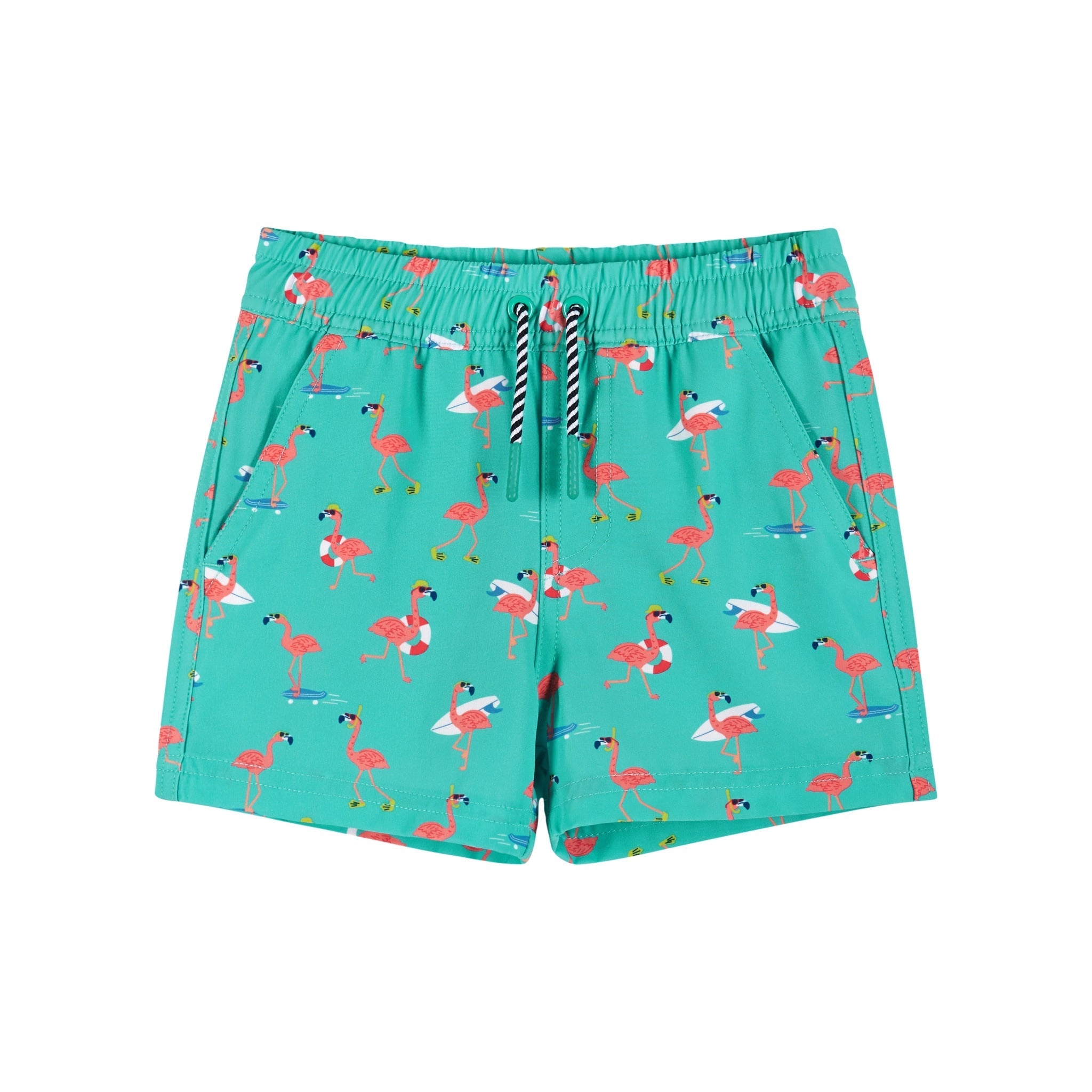 Infant Rashguard And Boardshort Set | Skate & Surf Flamingo Graphic