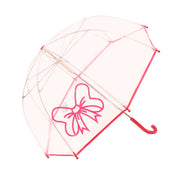 Clear Umbrella With Fuchsia Bow