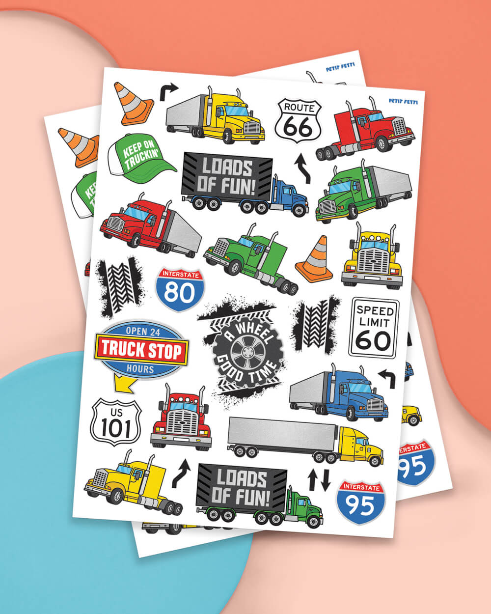 Trucker Tats - 42 Foil Temporary Tattoos