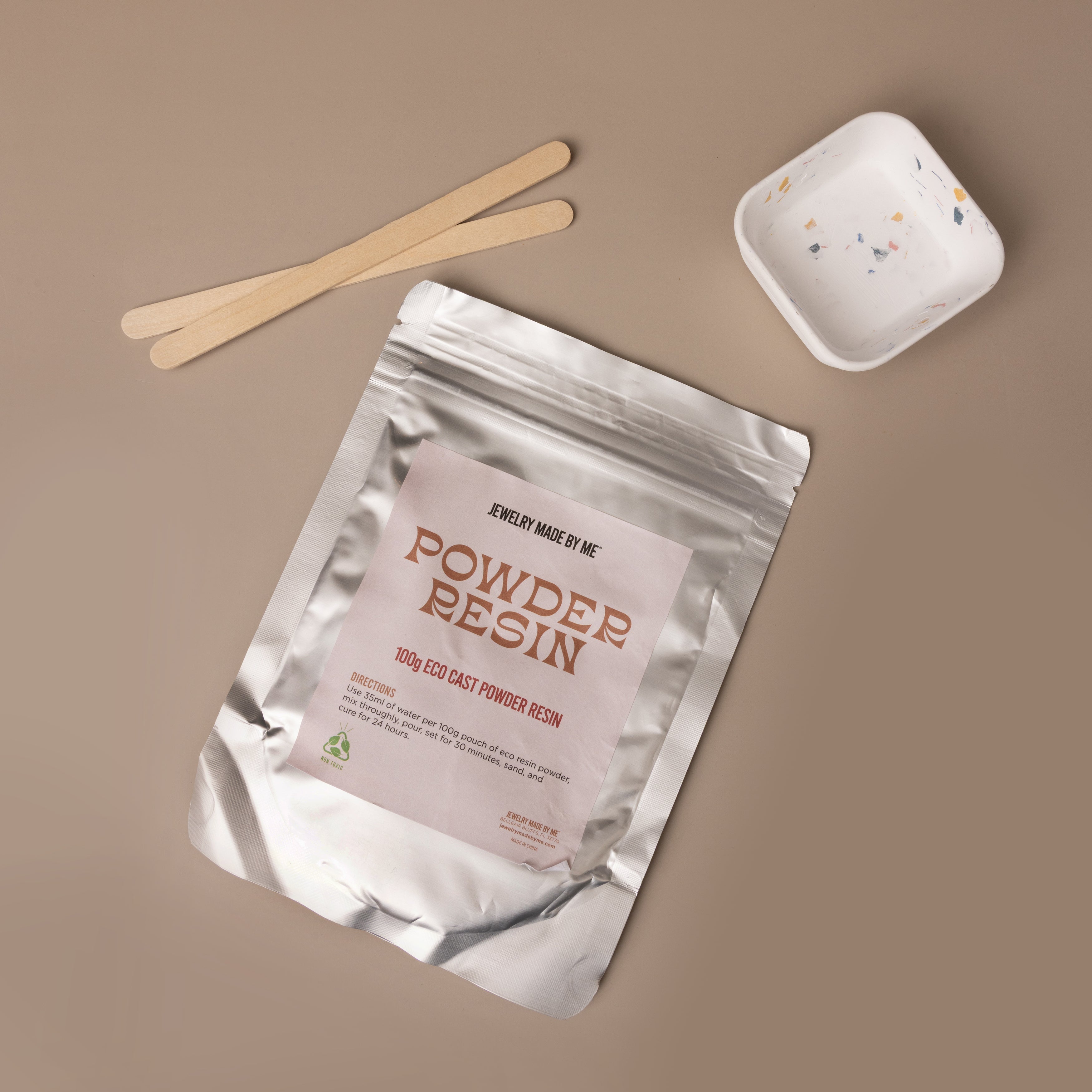 Resin Craft Eco Cast White Powder Resin Plaster Ceramic Mix, 100g