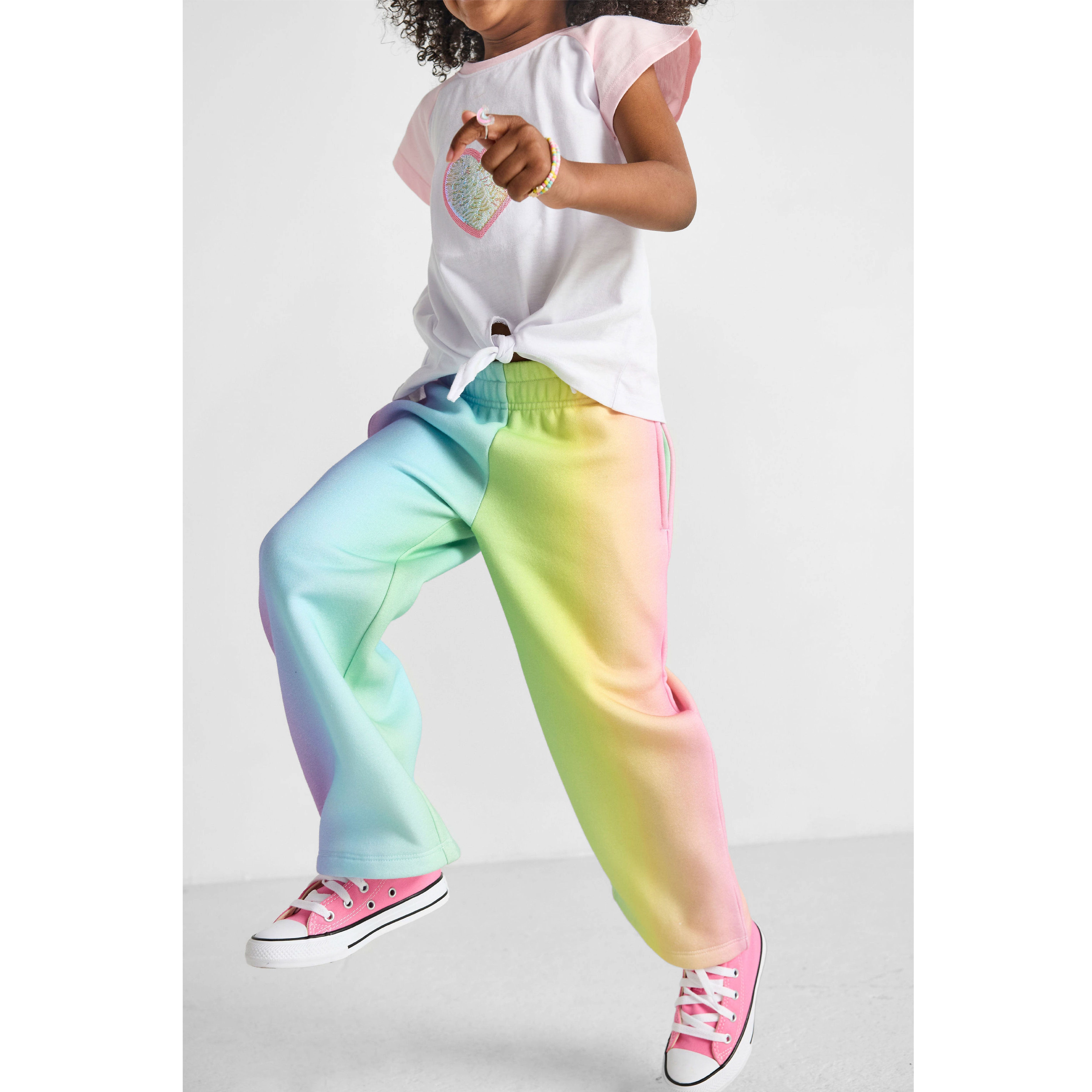 Rainbow Wide-leg Joggers
