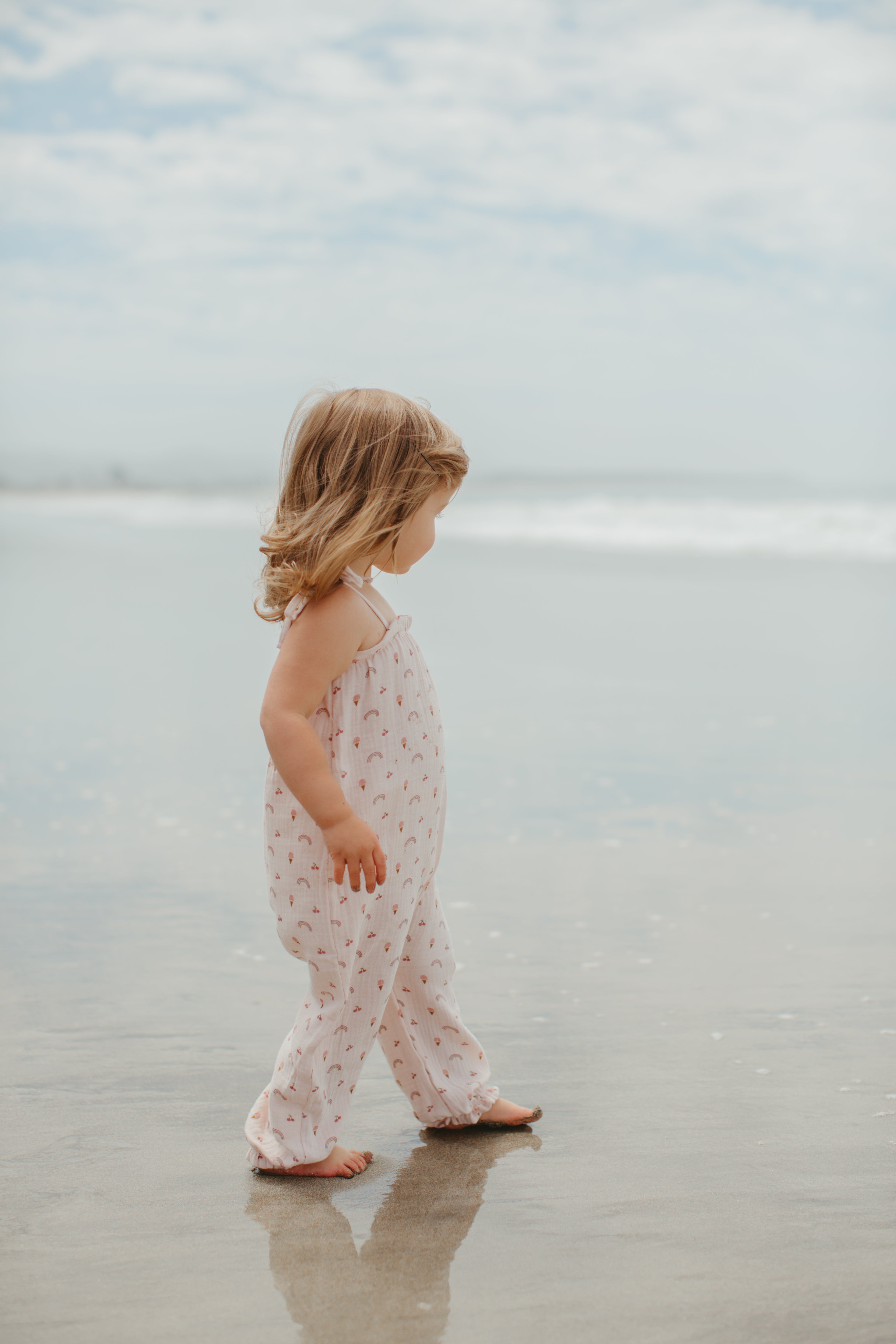 Muslin Tie Shoulder Jumpsuit - Rainbows & Ice Cream
