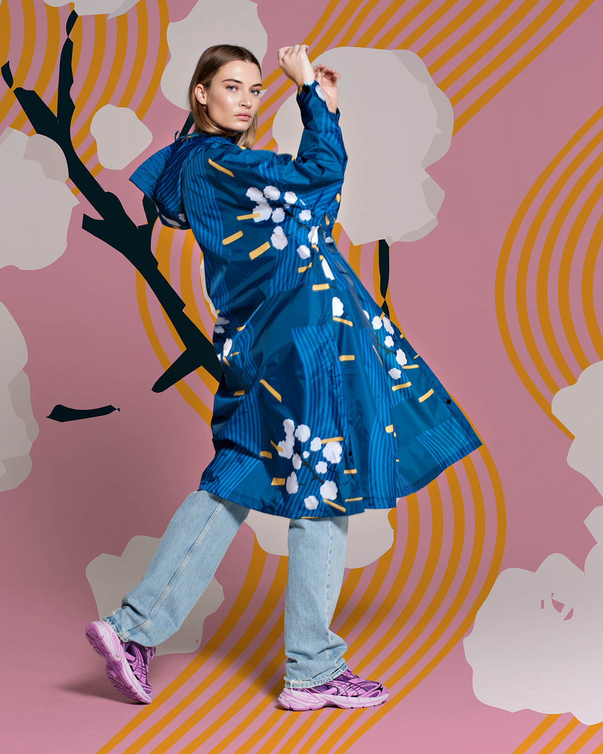 Rain Poncho Floral