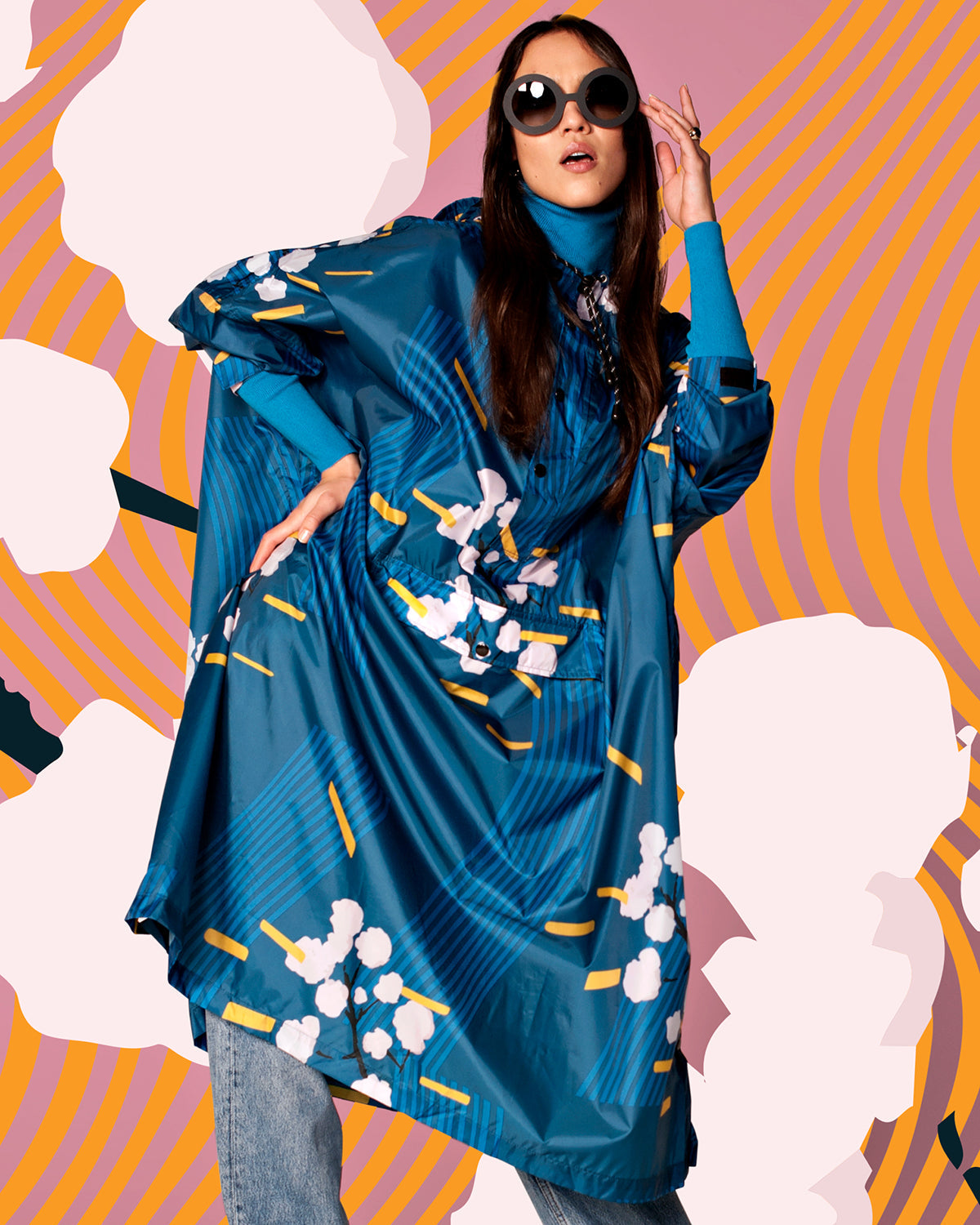 Rain Poncho Floral
