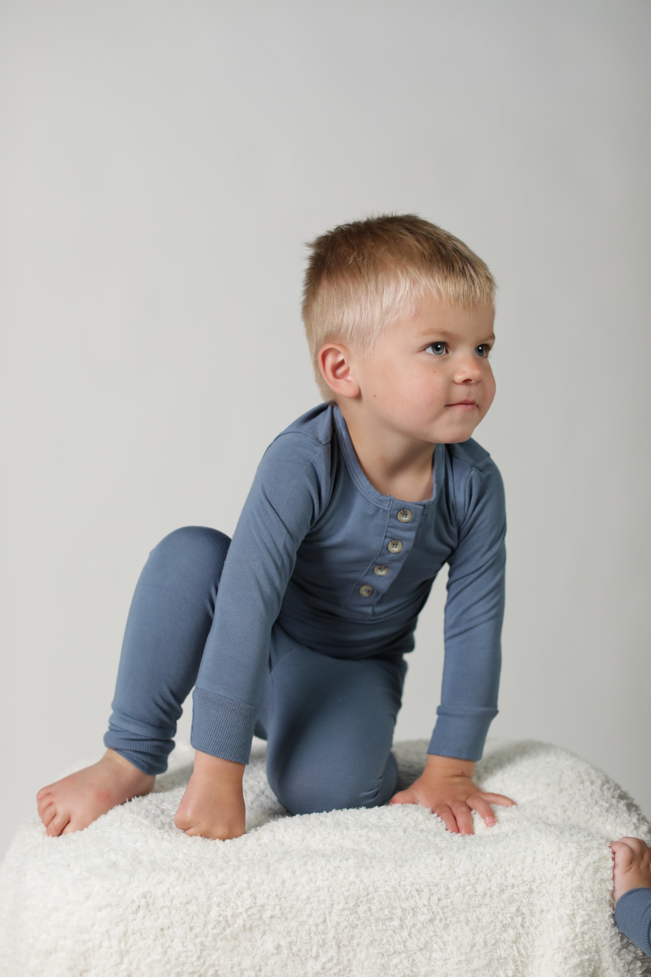 Arthur || Baby Long Sleeve Henley Top And Bottom Set