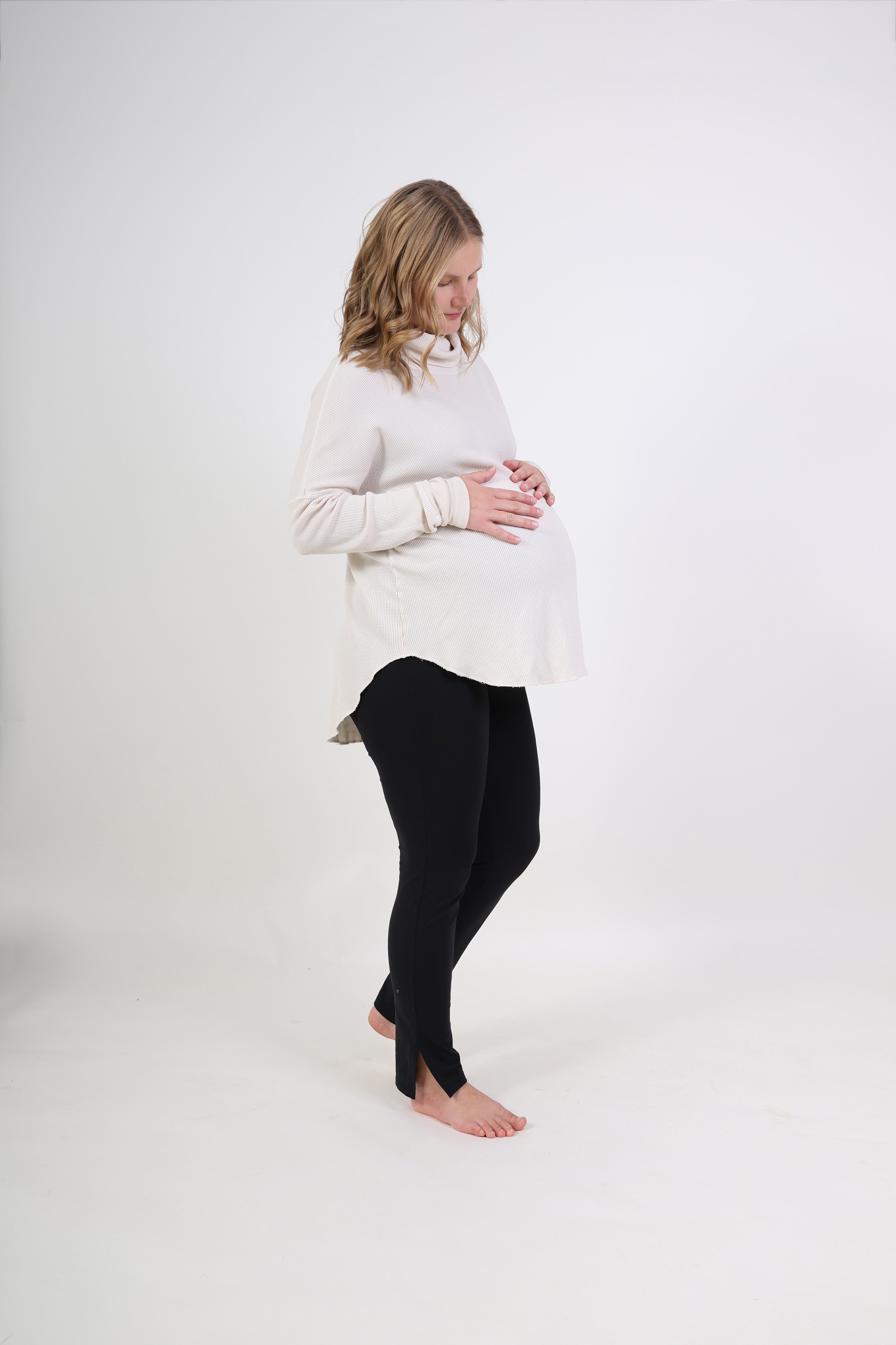 Delilah || Thermal Long Sleeve Cowl Neck Maternity Top