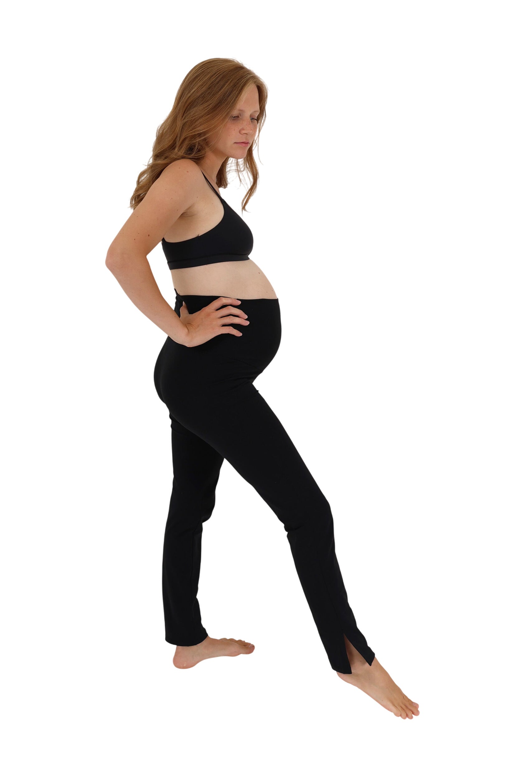 Silea™ Everyday Style Side Slit Hi-rise Maternity Legging