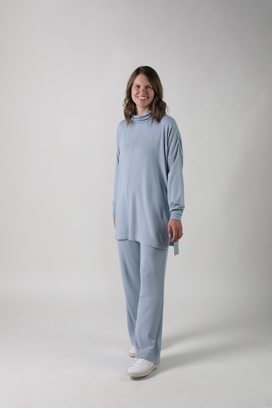 Ruby || Modal Spandex Maternity Loungewear Long Sleeve Cowl Top
