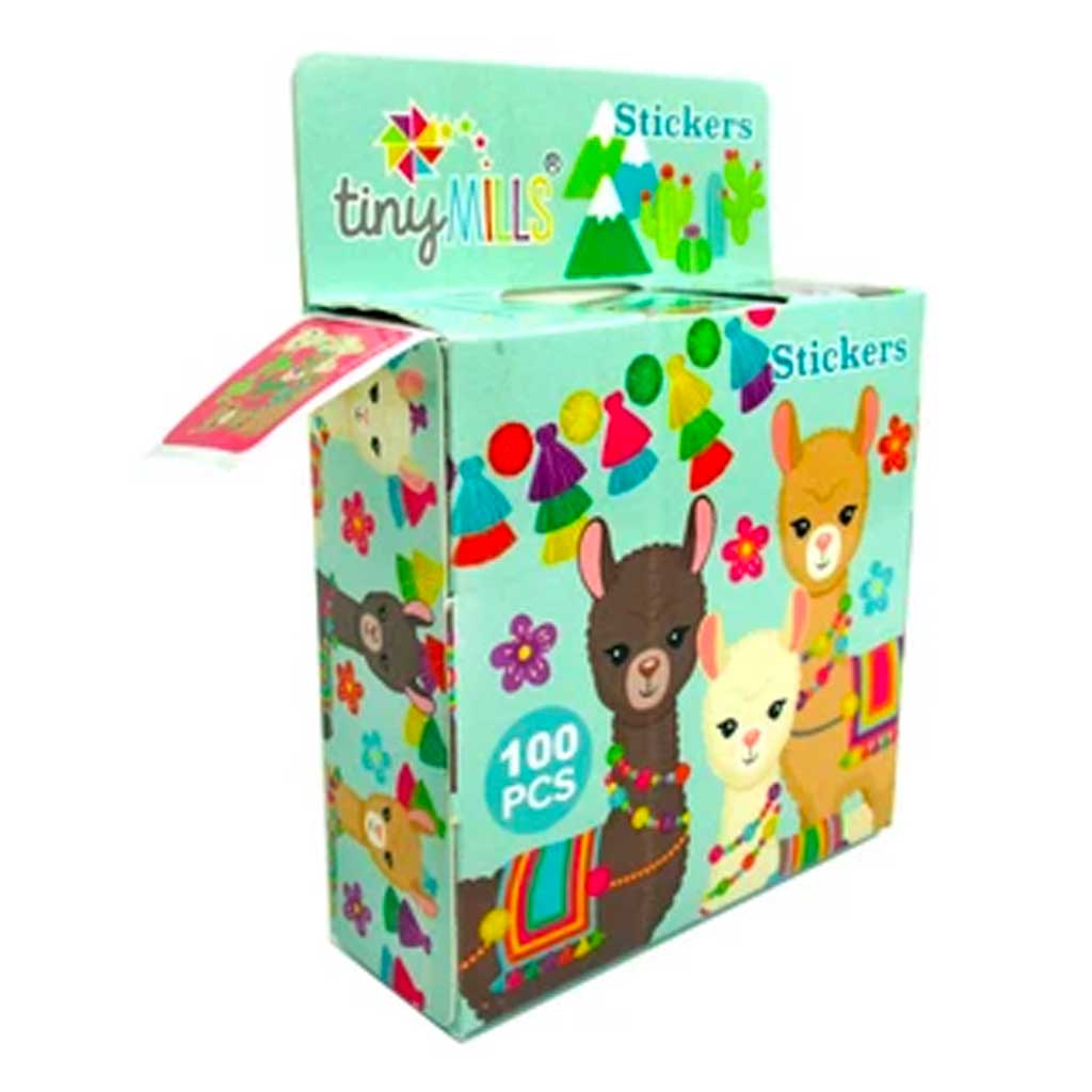 Llamas Alpacas Stickers 100 Stickers/dispenser, Pack Of 1, 6, Or 12 Dispensers