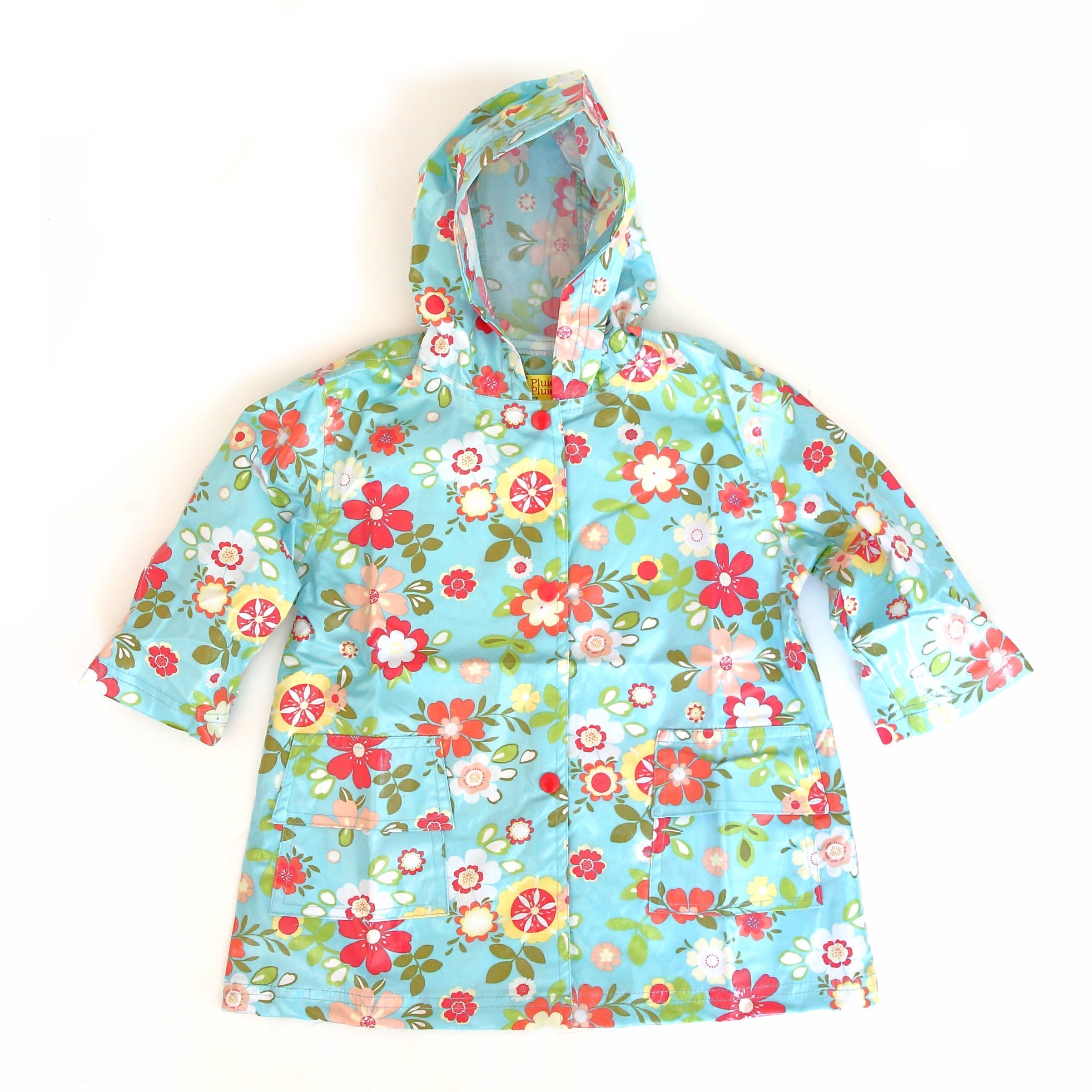 Blue Floral Raincoat