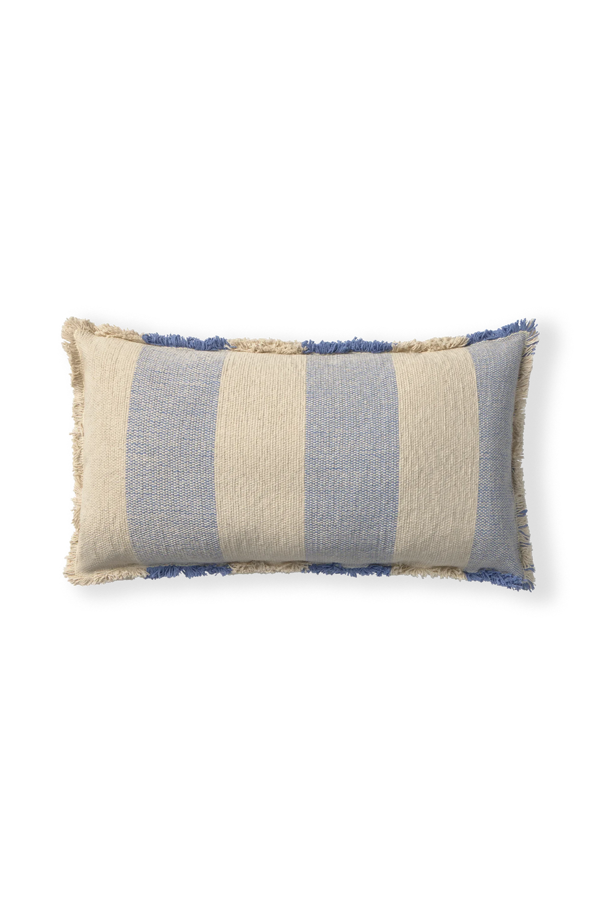 RECTANGULAR CUSHION LINES BLUE