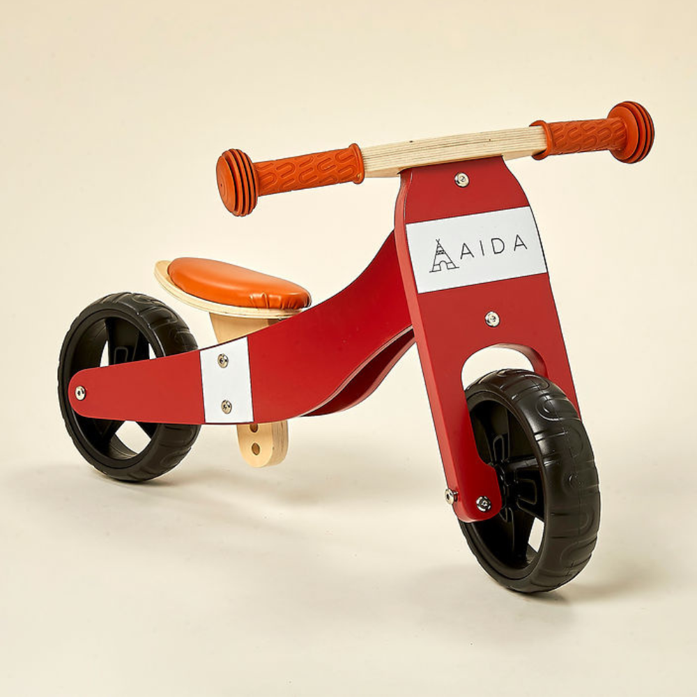 2-in-1 Mini Wooden Balance Bike (18 Months-3 Years)