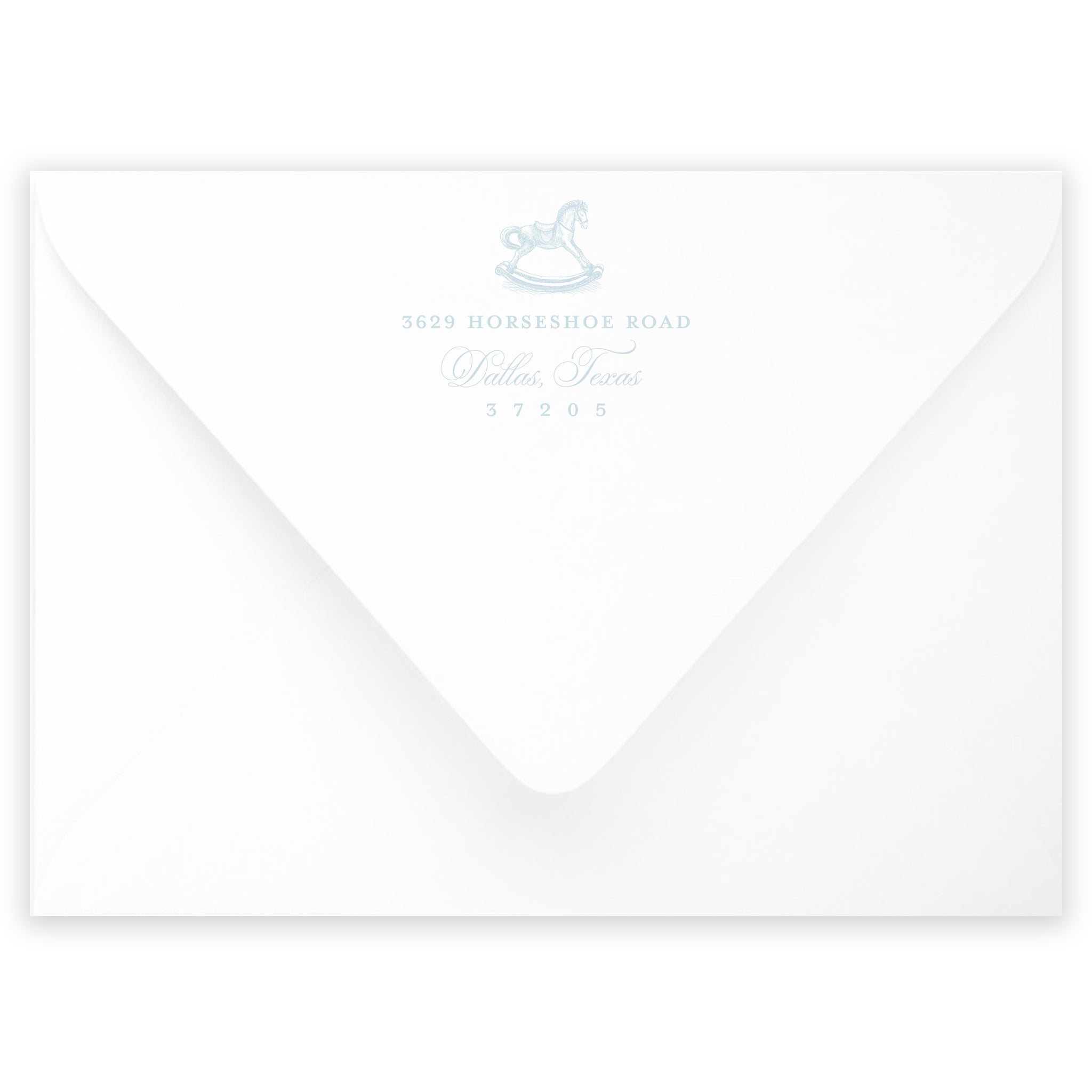 Blue Rocking Horse Notecard