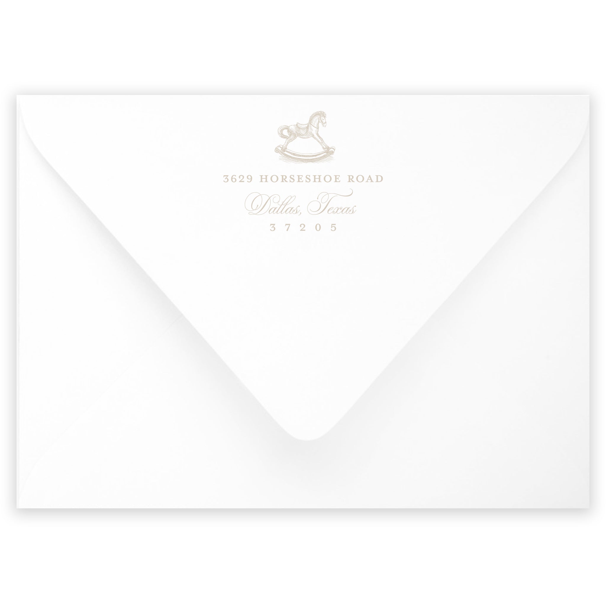 Taupe Rocking Horse Notecard
