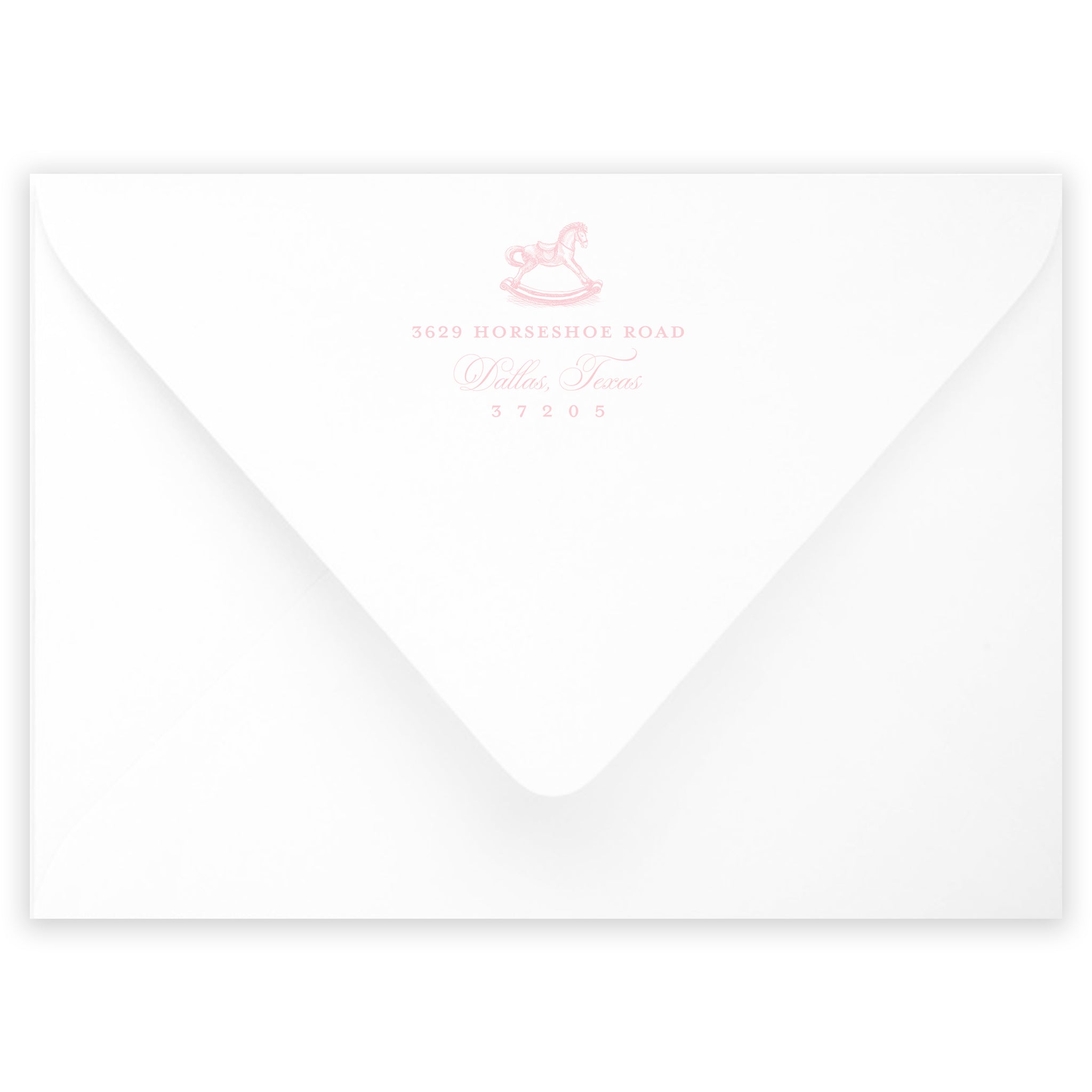 Pink Rocking Horse Baby Shower Invitation