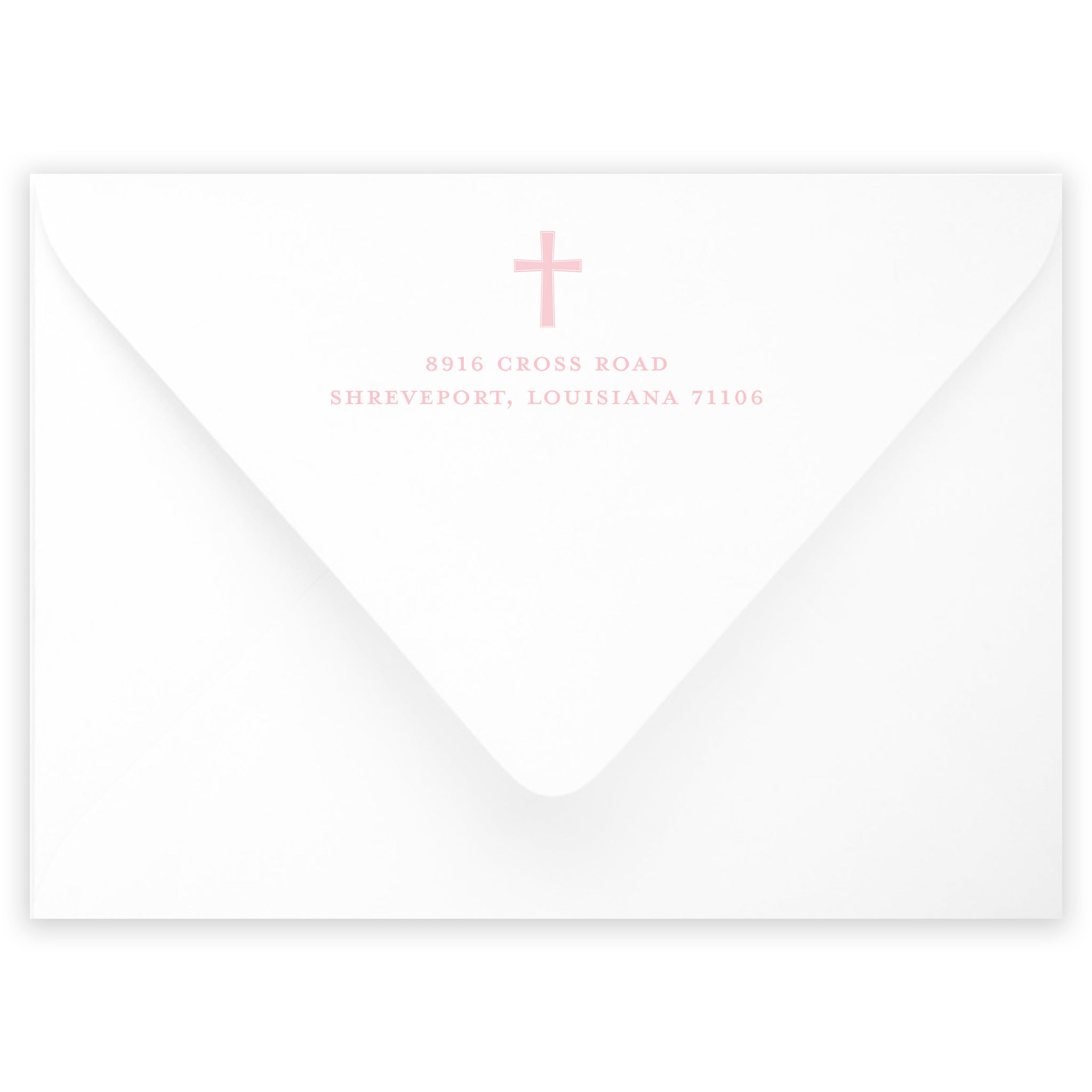 Pink Baptism Invitation