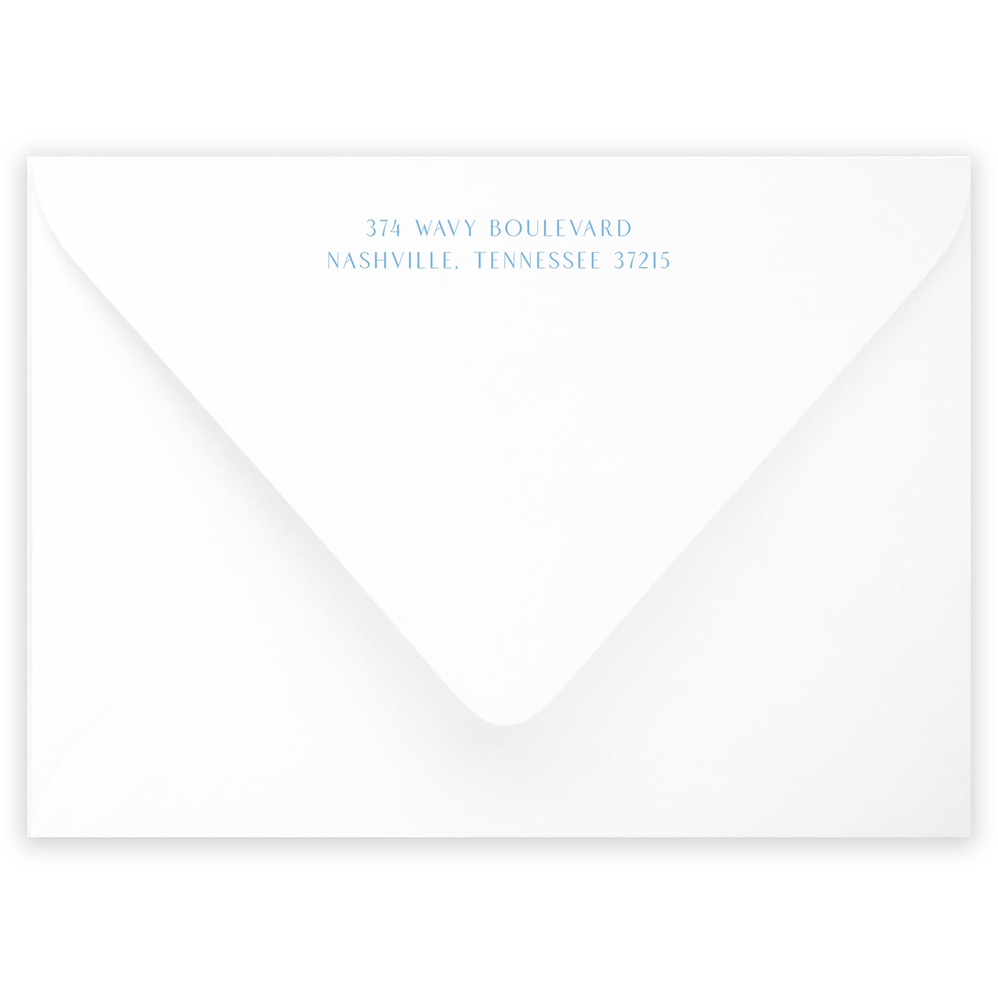 Blue Wave Monogram Notecard