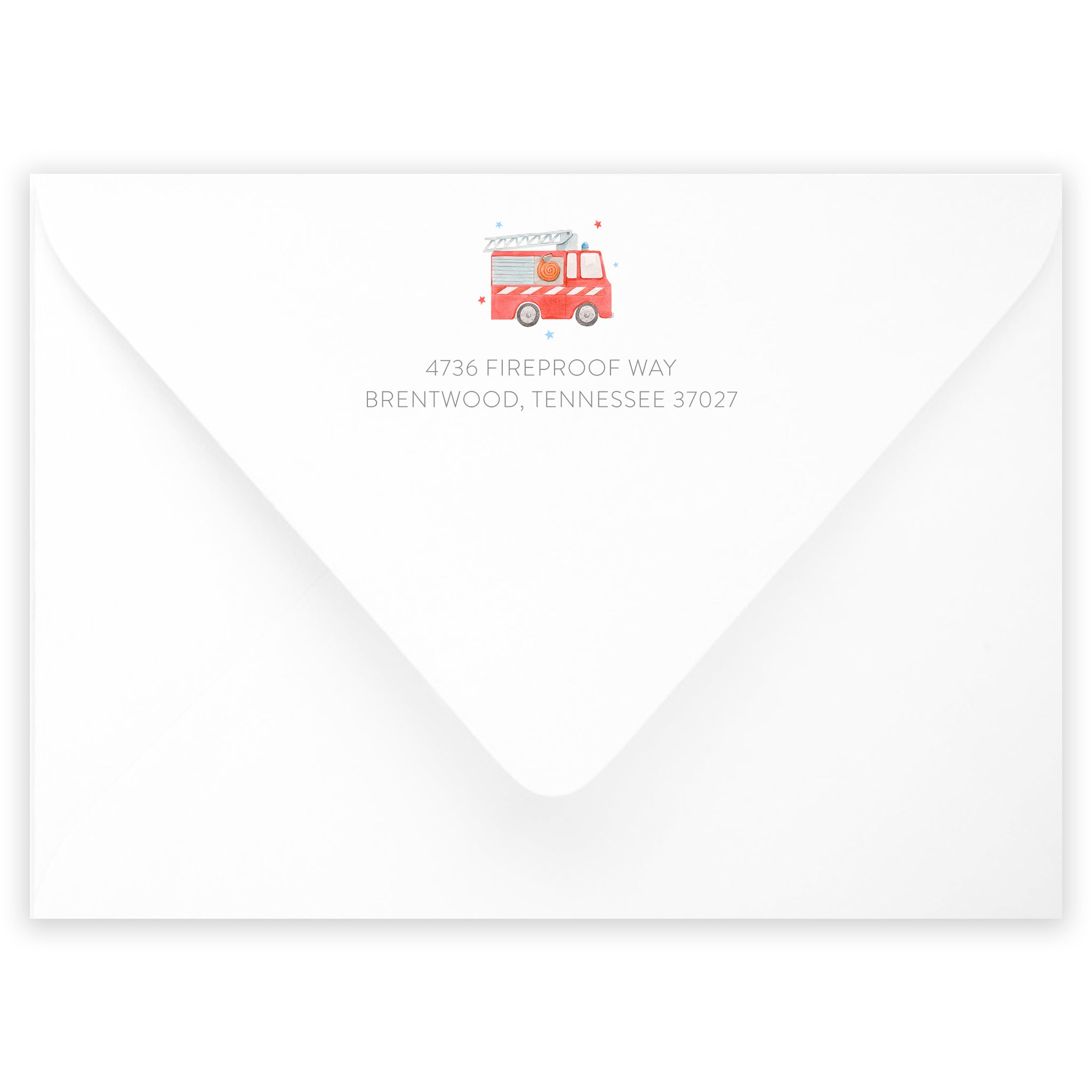 Firetruck Birthday Invitation