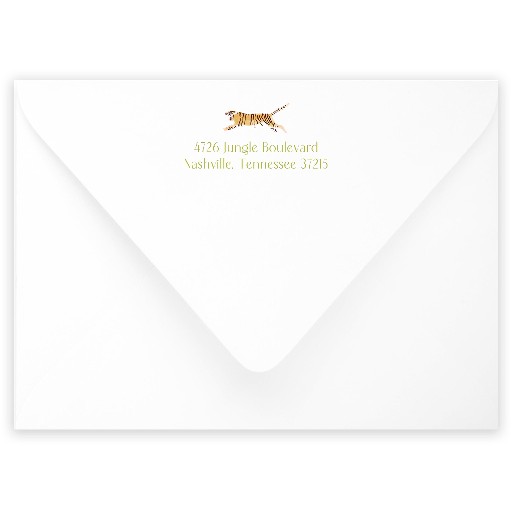 Leaping Tiger Notecard