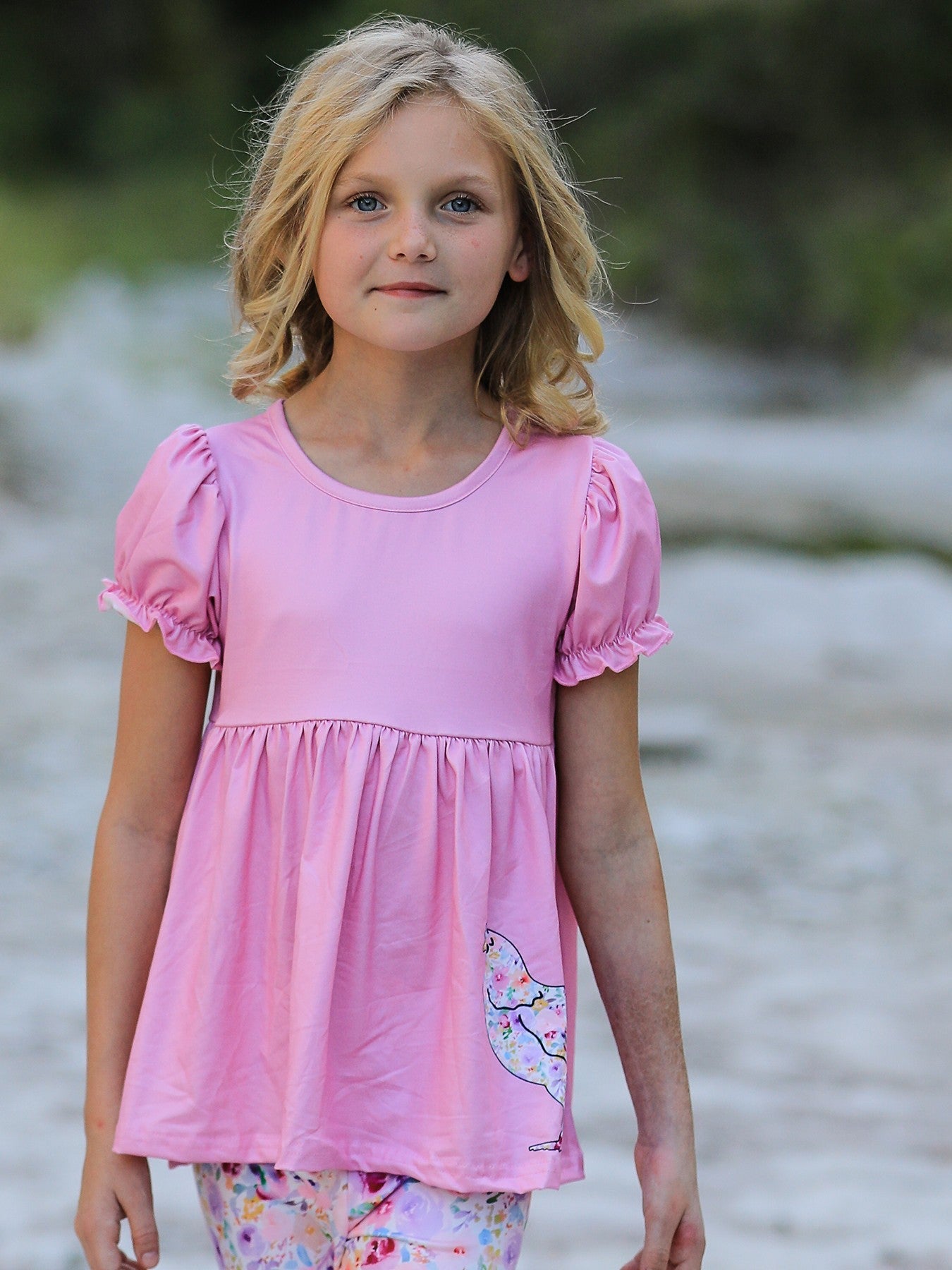 Pink Girls Farm Animals Bell Bottoms Outfit