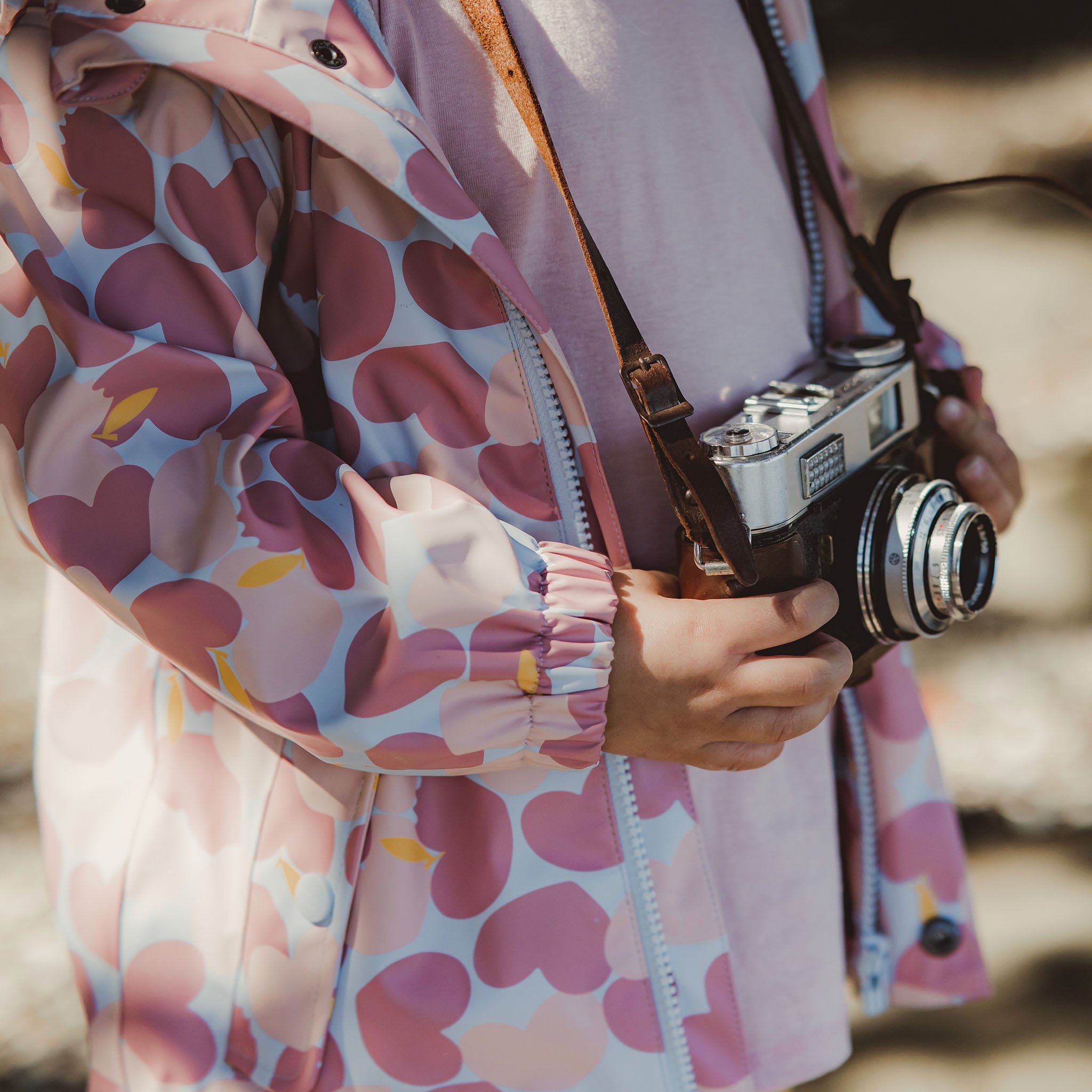 Apple Love Recycled Waterproof Raincoat