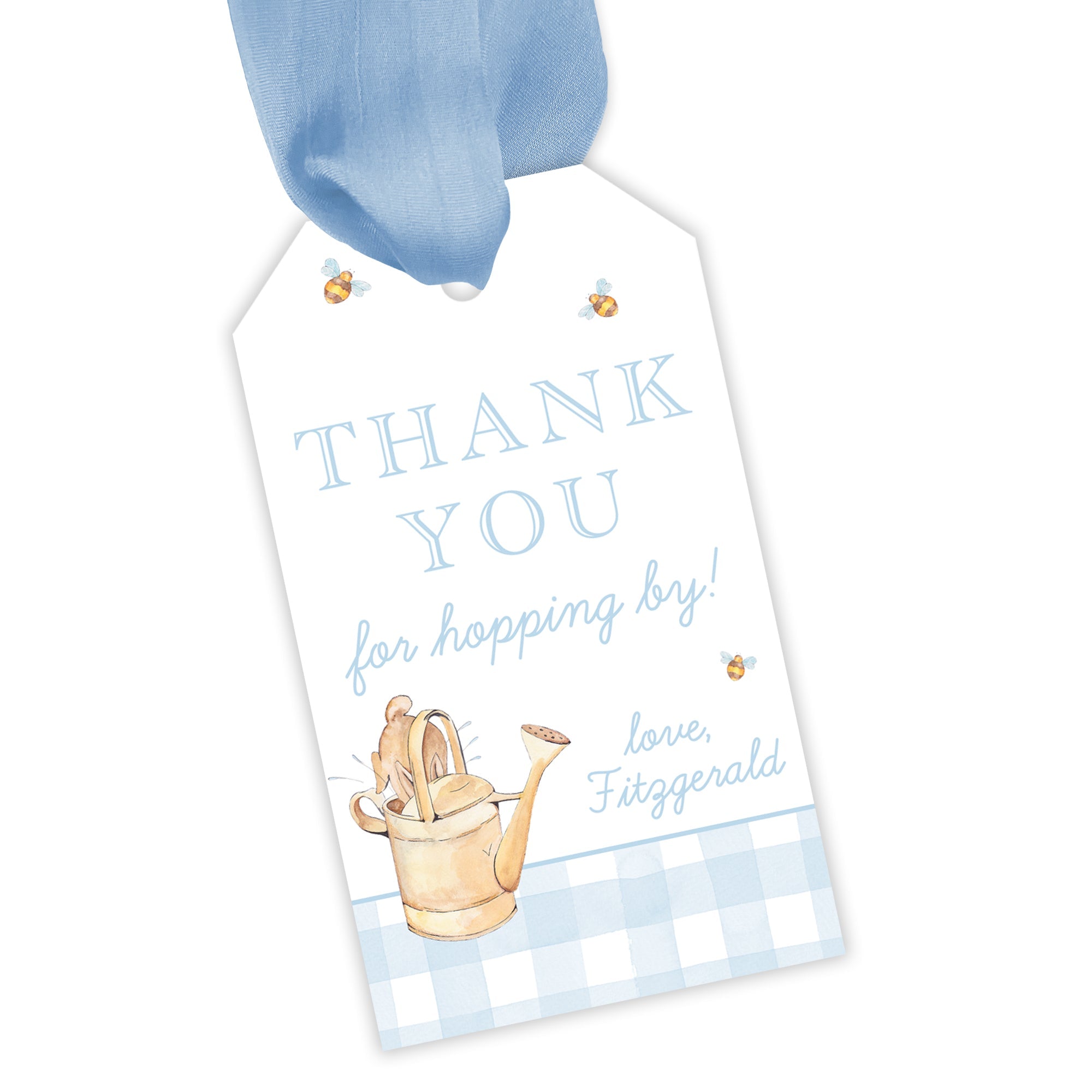 Blue Peter Rabbit Party Favor Tag