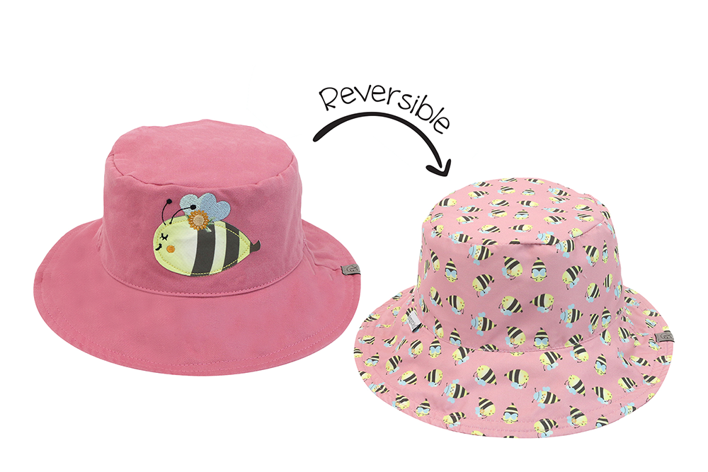 Baby/kids Reversible Mixed Sun Hat - Bees