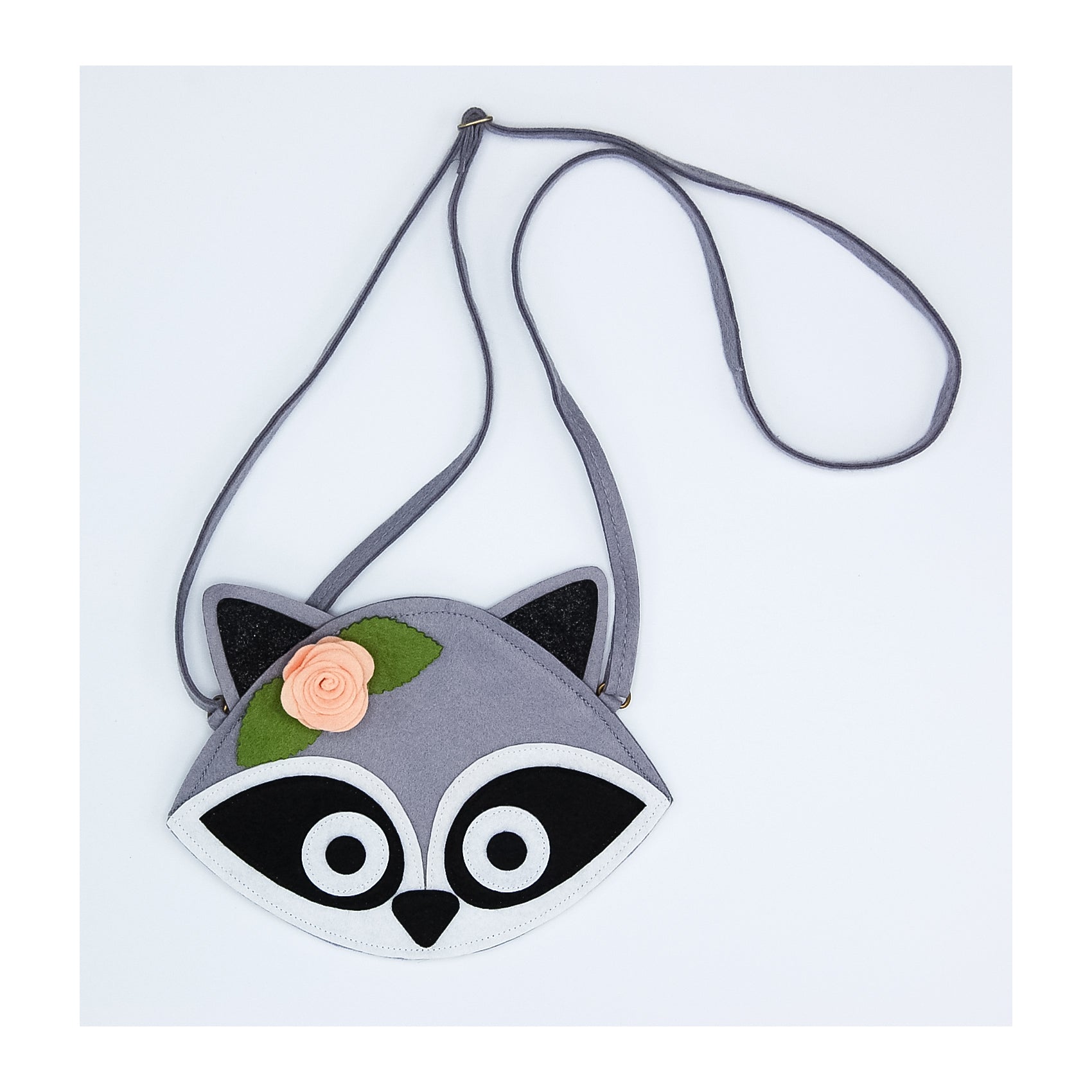 Raccoon Bag - Gray & Black