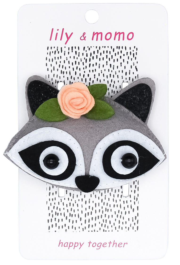 Raccoon Hair Clip