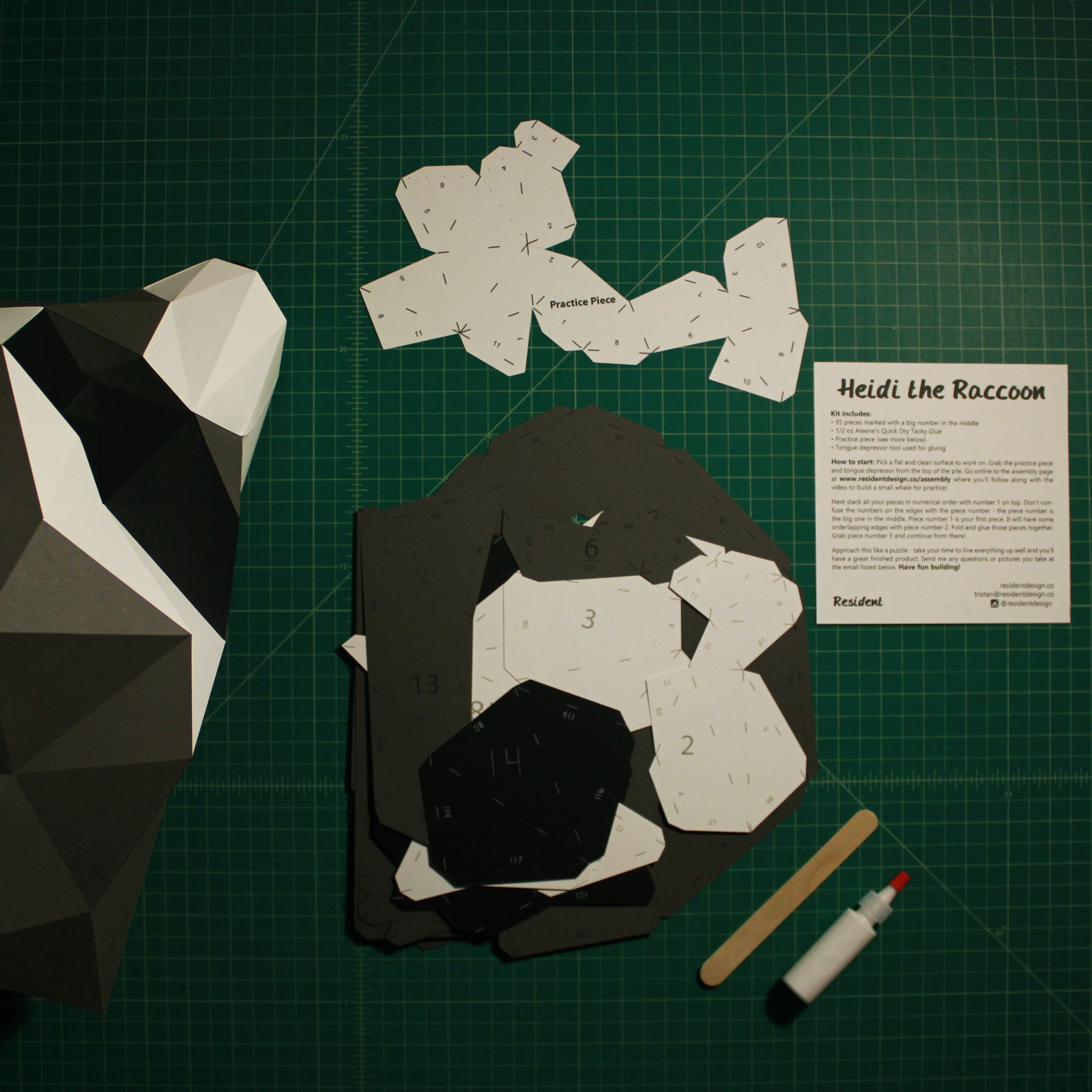 Heidi The Raccoon | Diy Paper Craft Animal Kit
