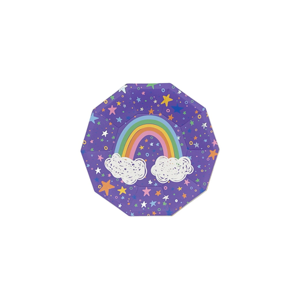 X Sparkella Rainbow Small Plates (10 Per Pack)
