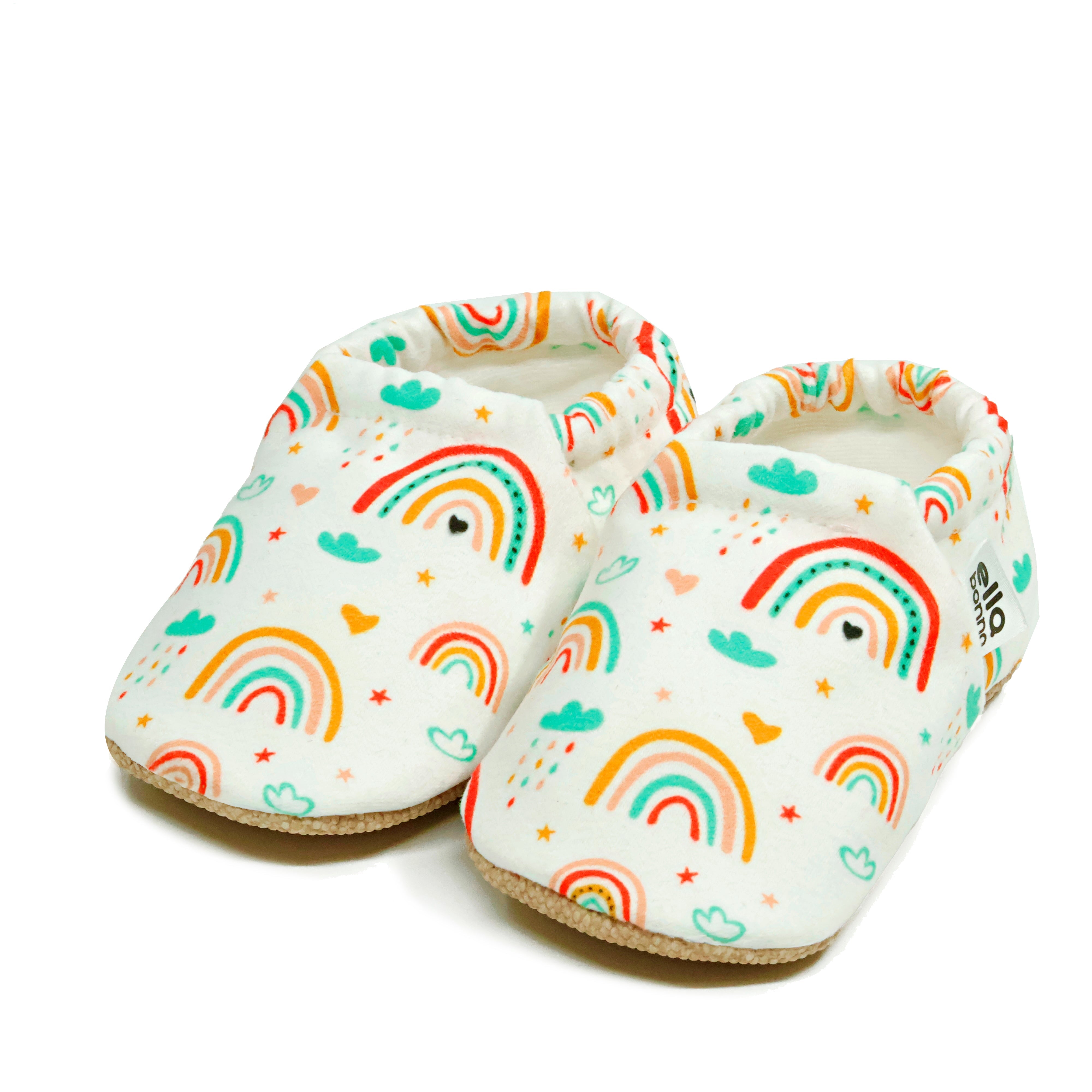 Ella Bonna Non-slip Sole Rainbow Baby Booties, Home Boot Slippers Nursery Shoes