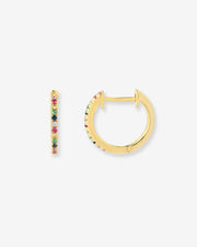 Rainbow Huggie Earrings