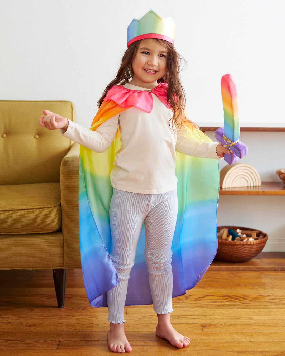 Sarah's Silks Rainbow Knight Dress Up Set