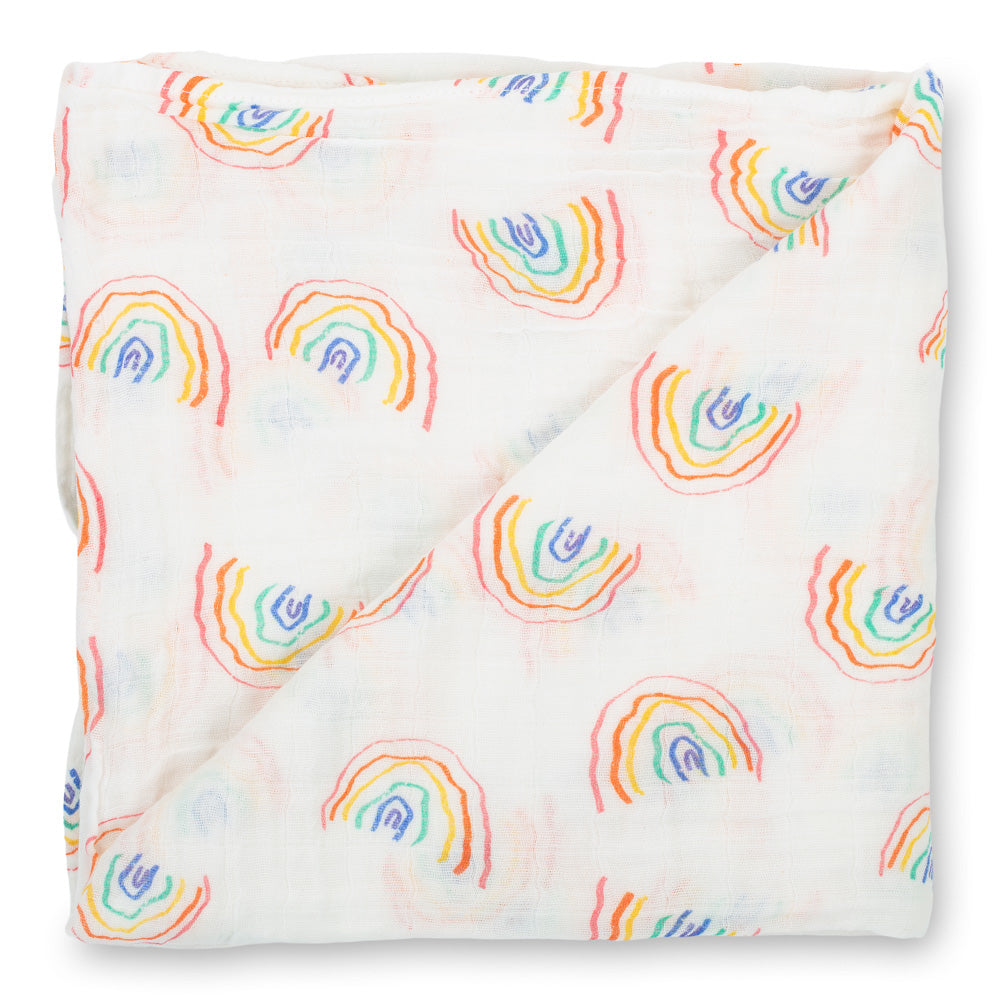Somewhere Over The Rainbow Swaddle Blanket