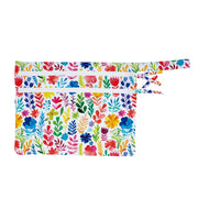 Rainbow Watercolor Floral - Waterproof Wet Bag (for Mealtime, On-the-go, And More!)