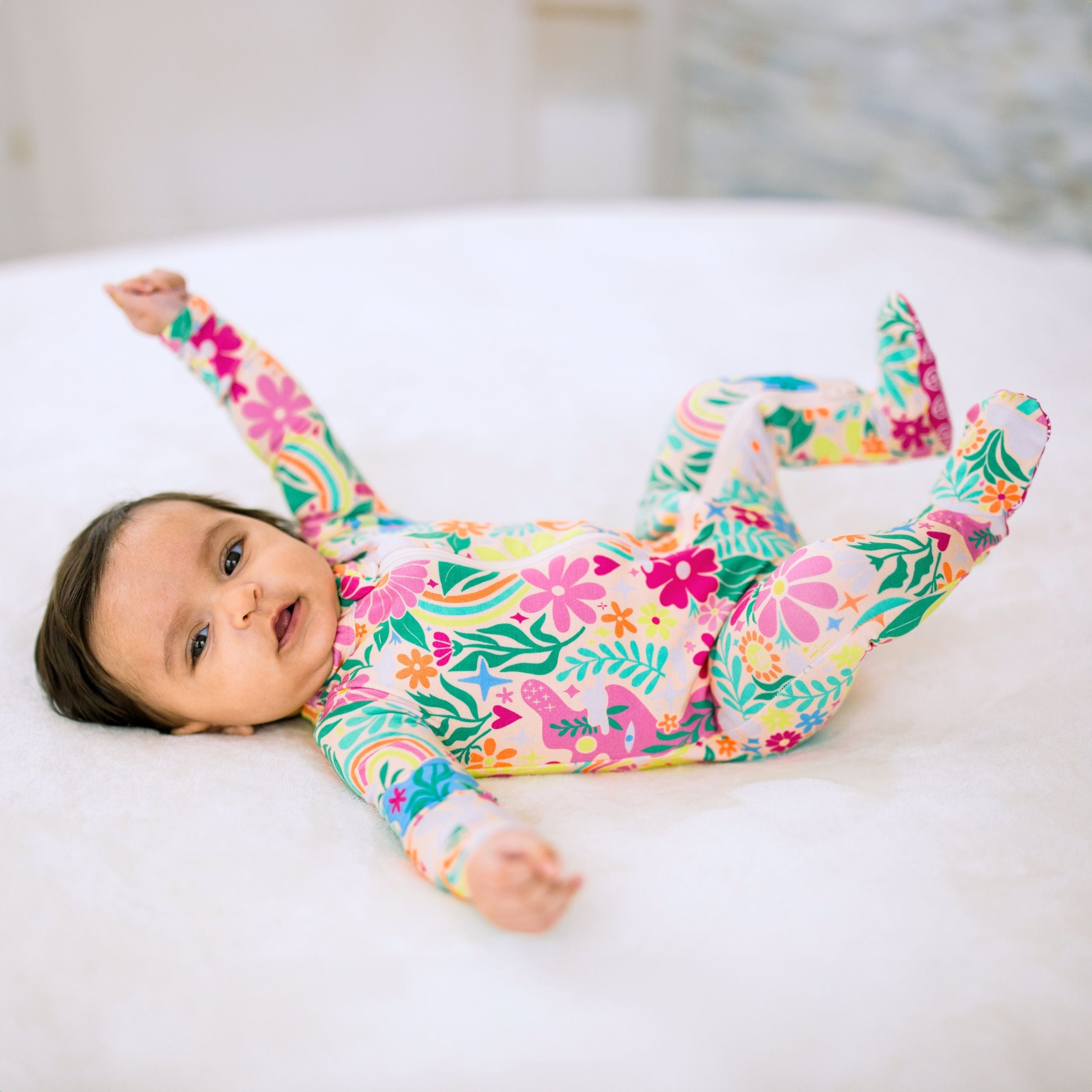 The Second-skin Footie | Rainbow Daisy Babe | "patience & Kindness"