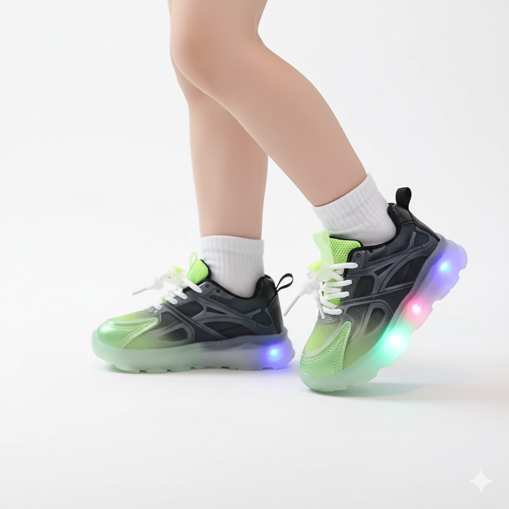 Rainbow Led Sneakers Ages 2–12 For Everyday Wear