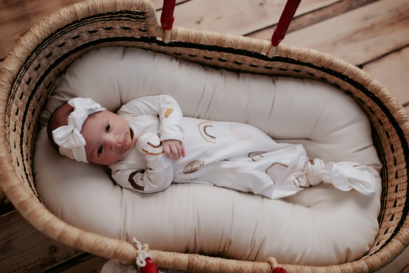 Rainbow Newborn Knotted Baby Gown