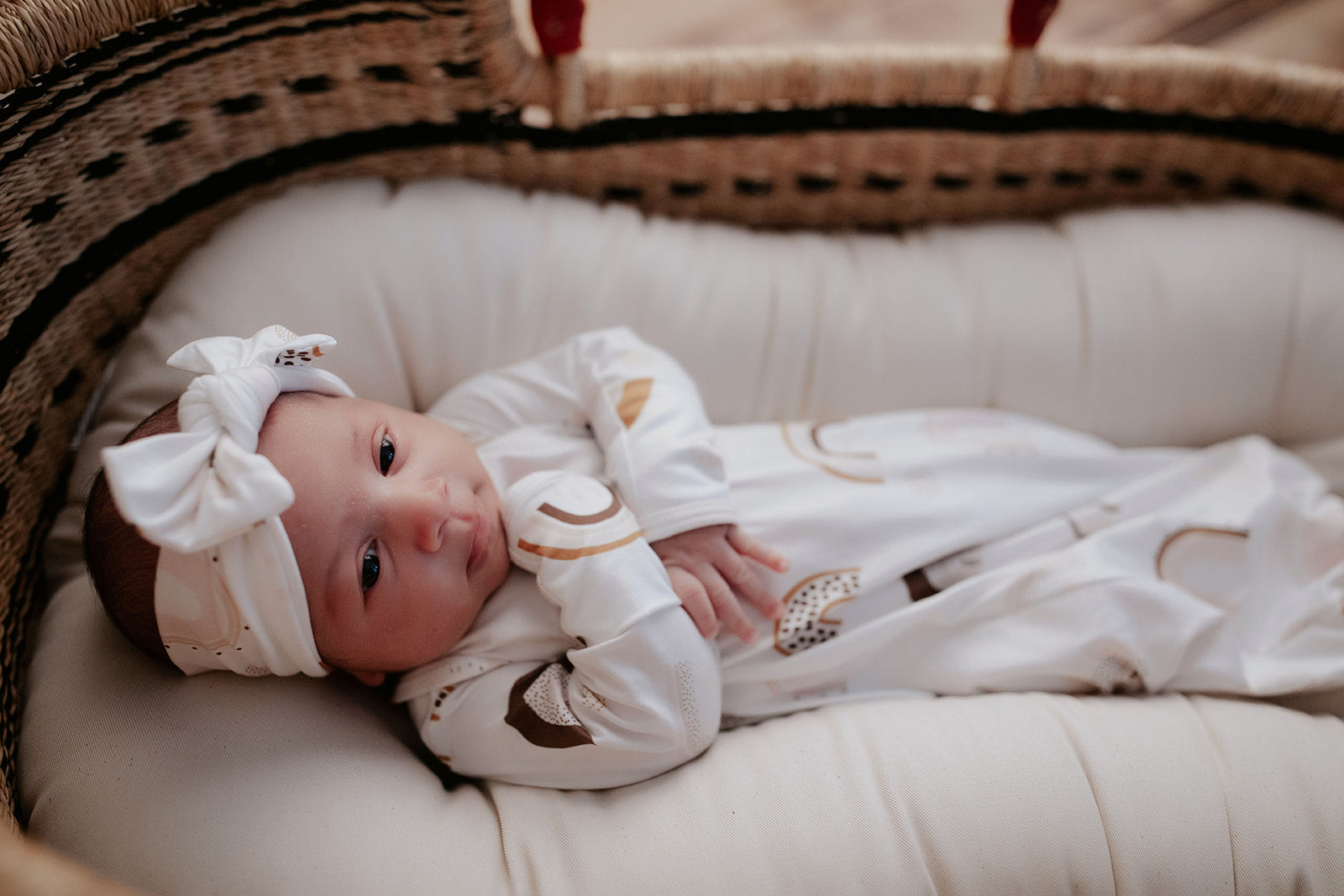 Rainbow Newborn Knotted Baby Gown