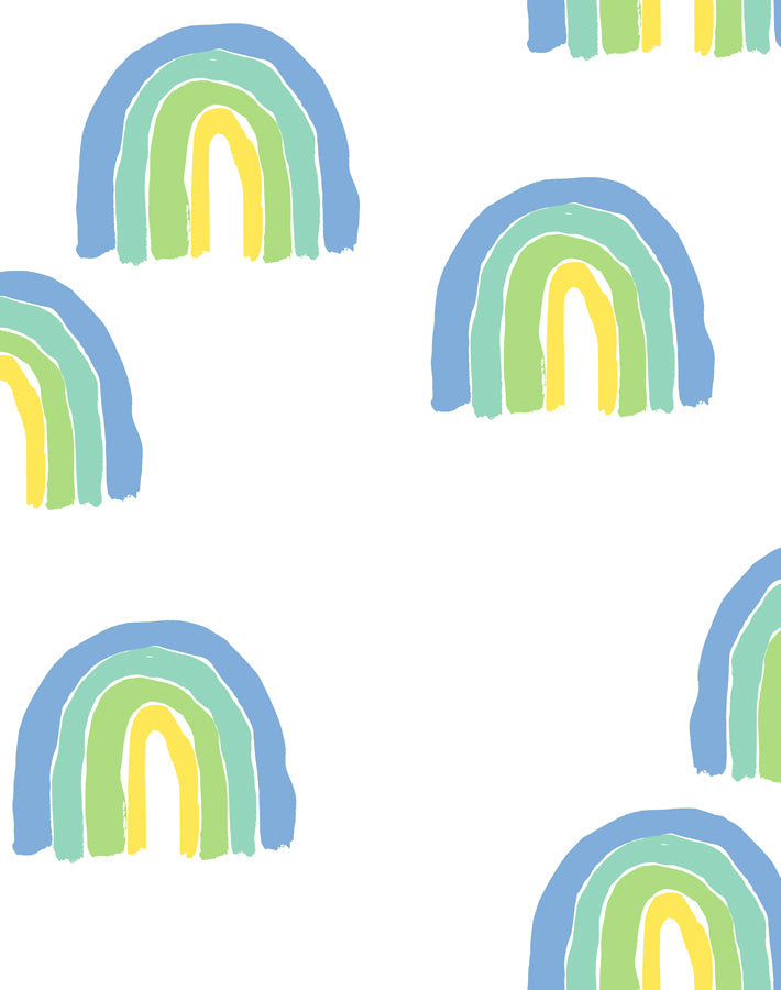 'rainbows' Wallpaper By Tea Collection - Green